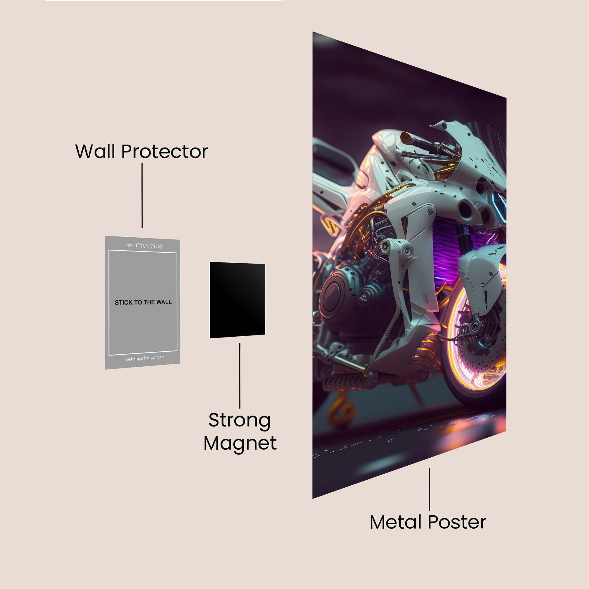 Neon Racer Safe Wall Magnetic / M