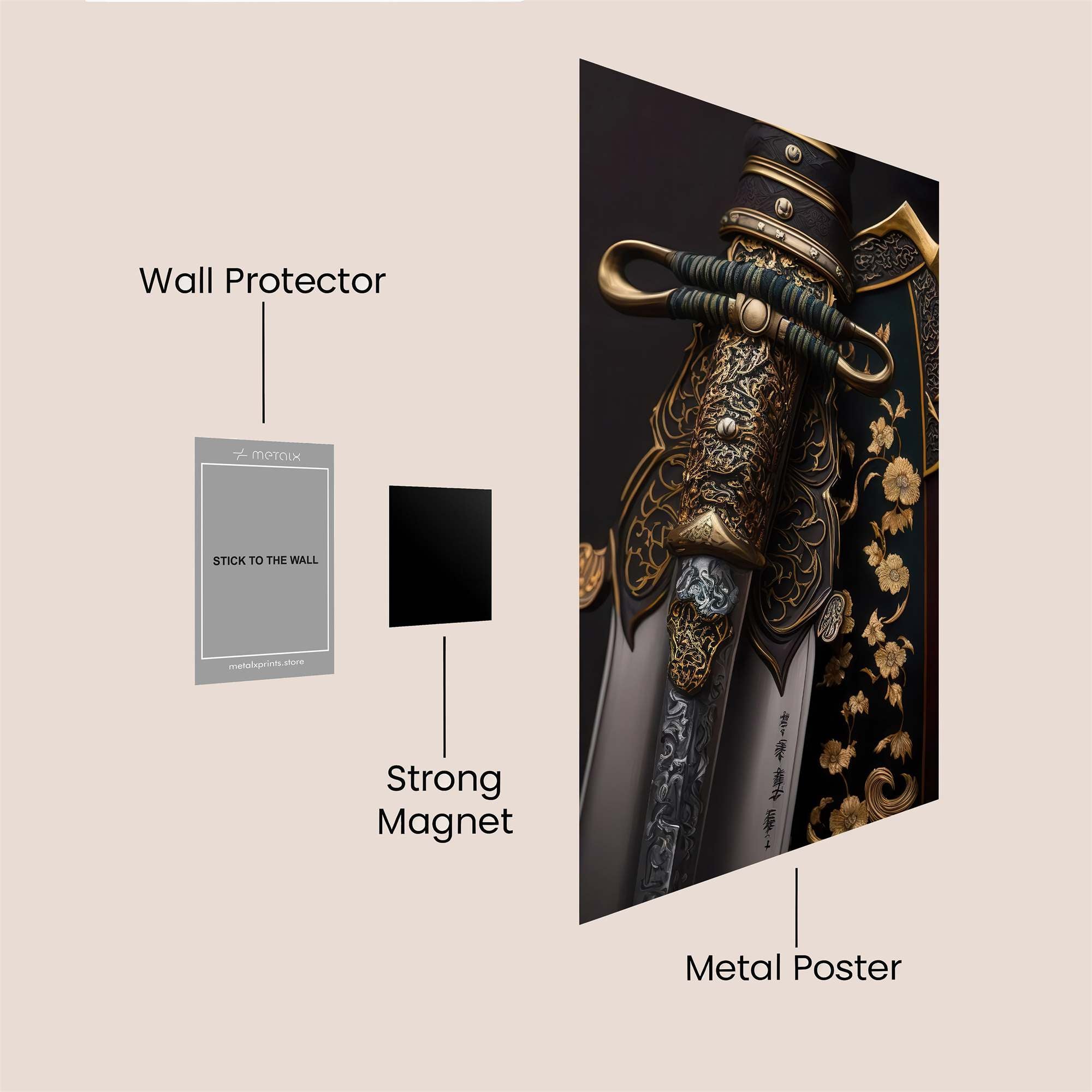 Ornate Elegance Safe Wall Magnetic / M