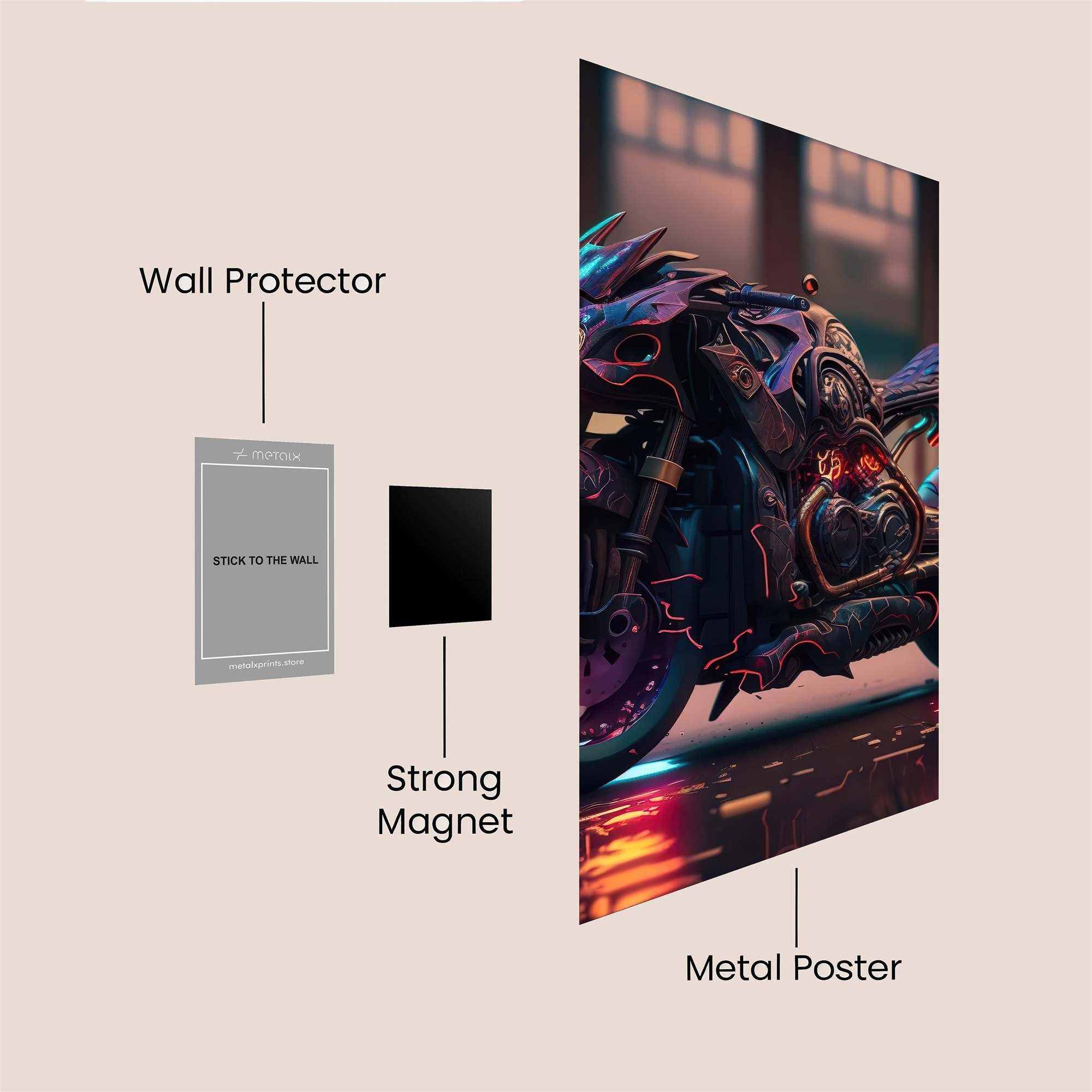 Cyberpunk Beast Safe Wall Magnetic / M