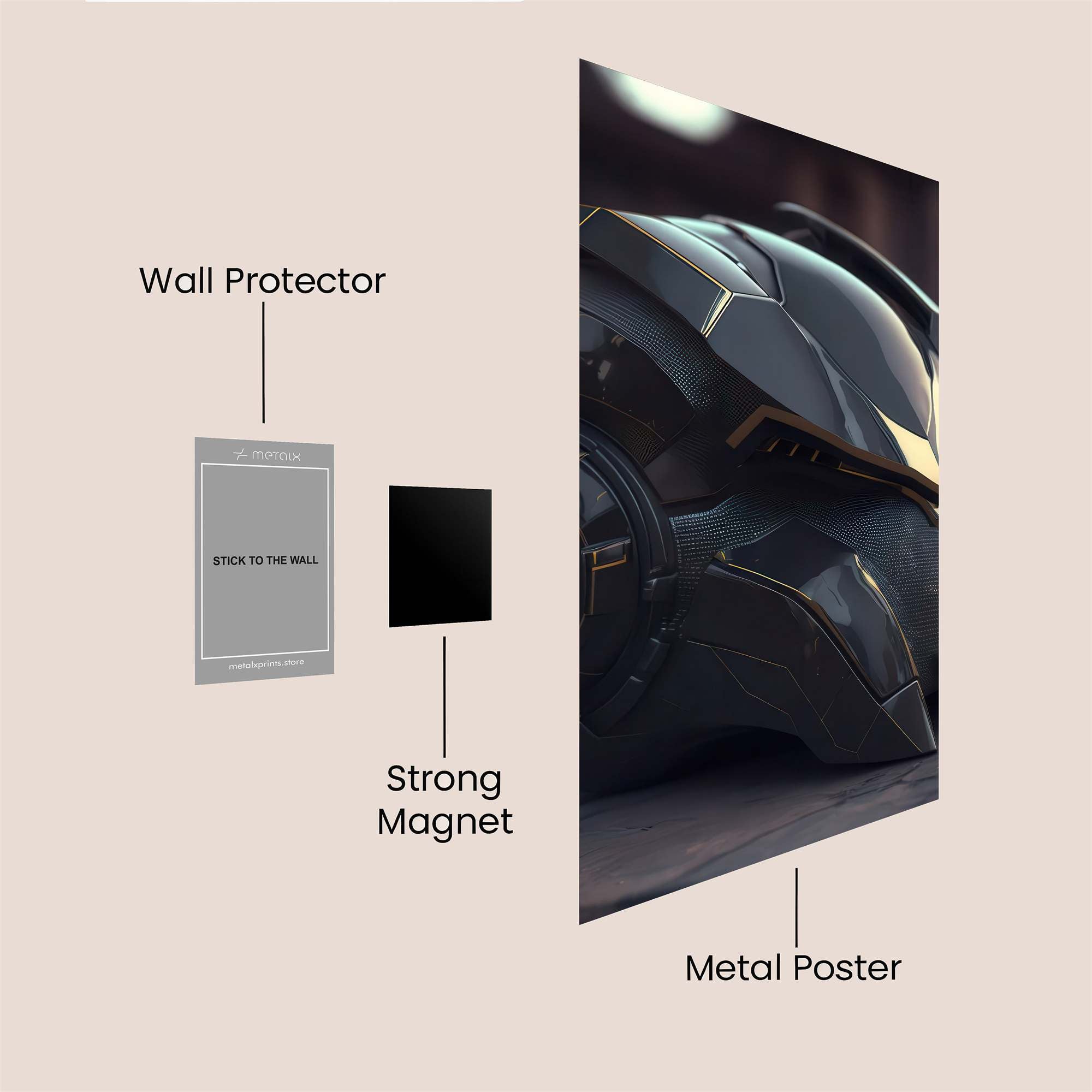 Helmet Enigma Safe Wall Magnetic / M