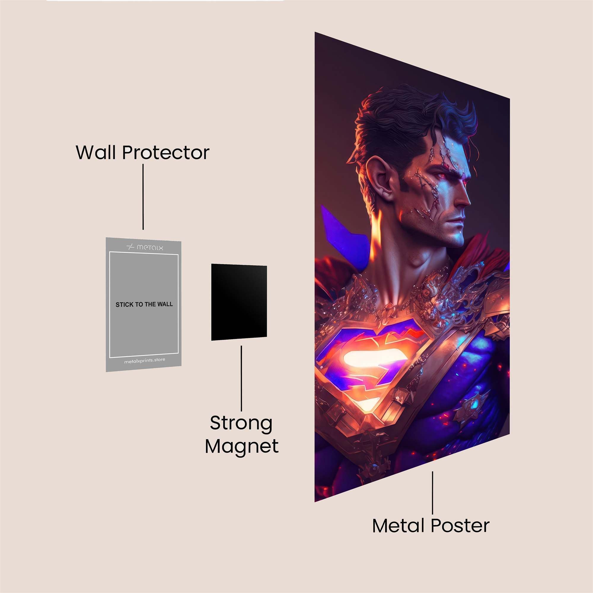 Superman Regal Safe Wall Magnetic / M