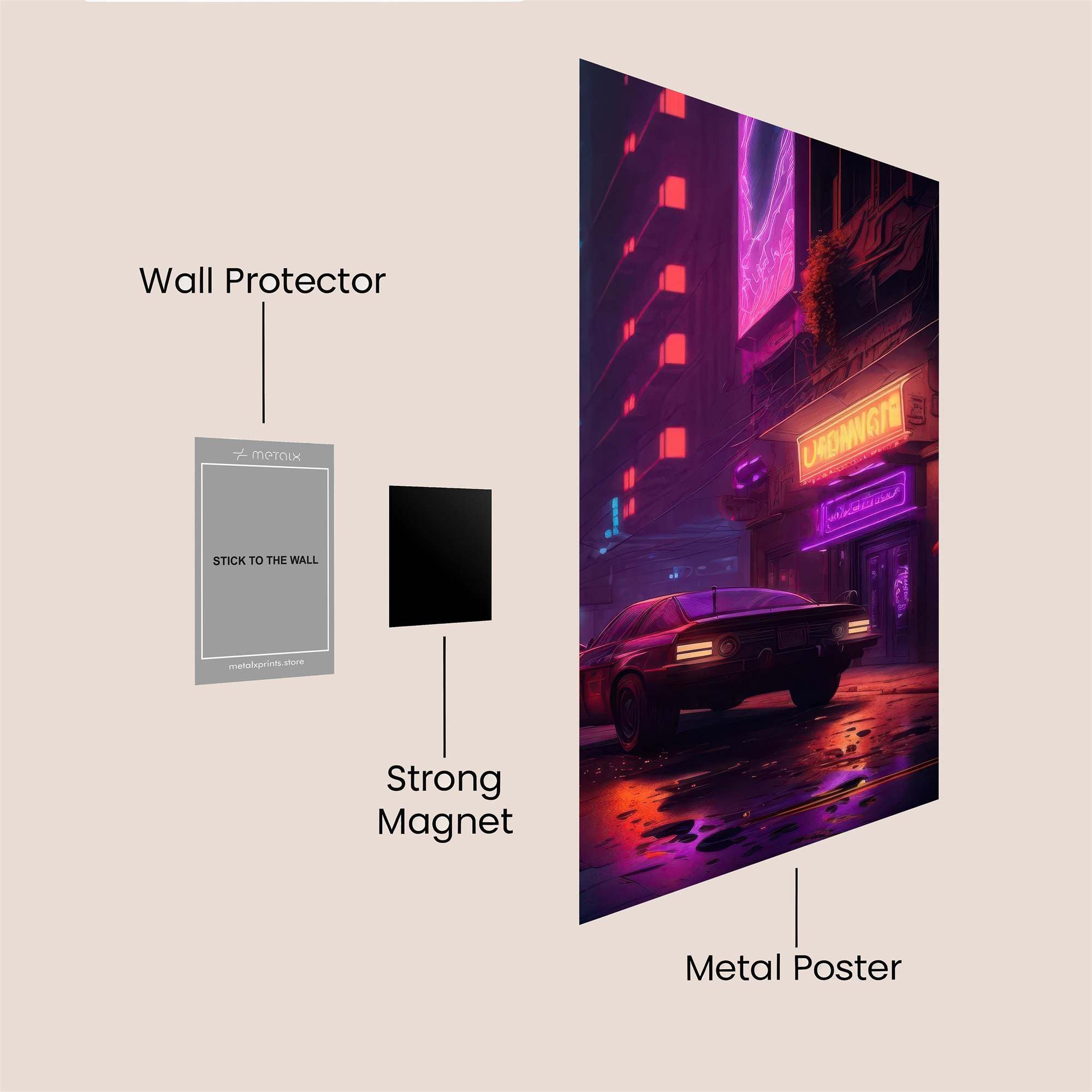 Neon Noir Safe Wall Magnetic / M