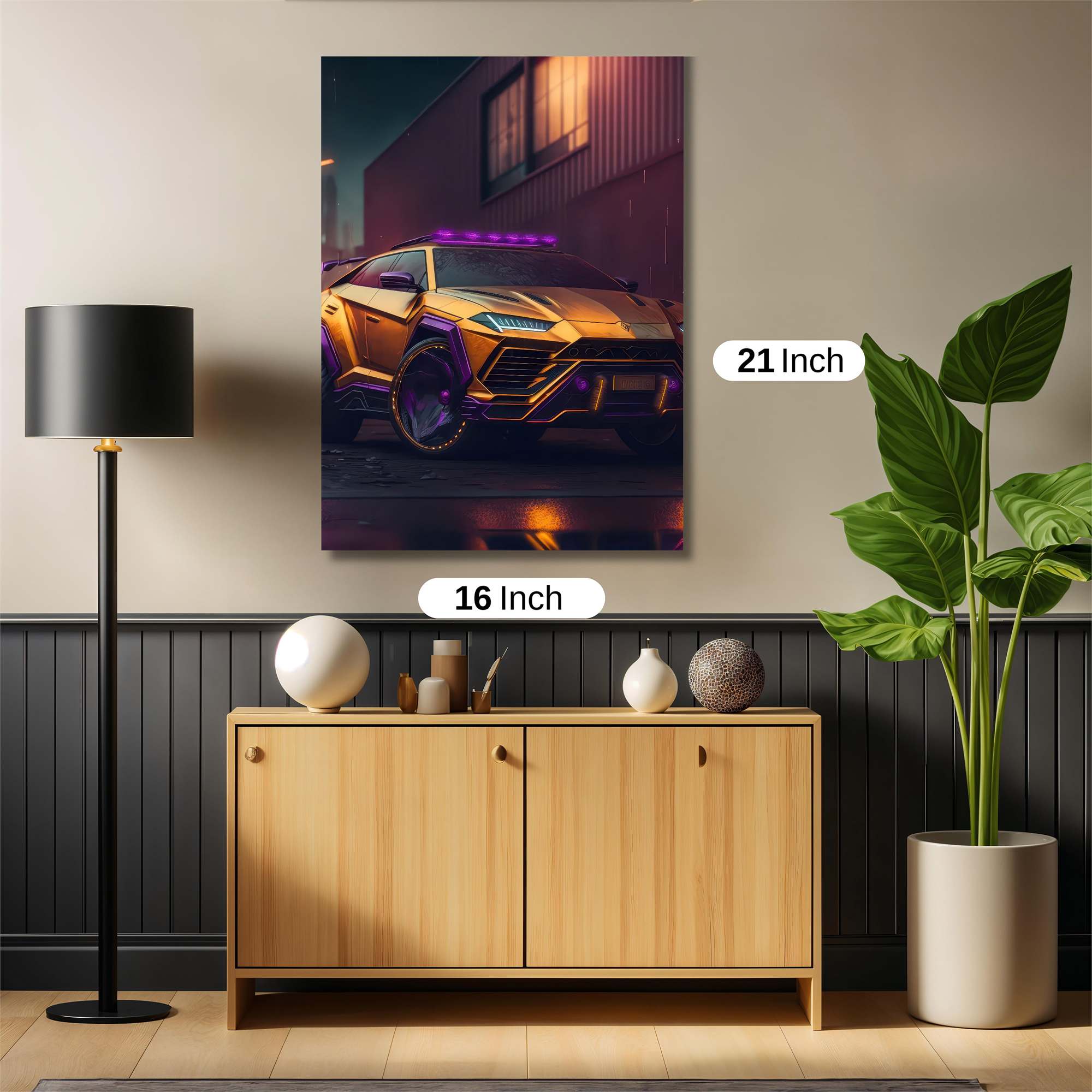 Lamborghini Neon Safe Wall Magnetic / M
