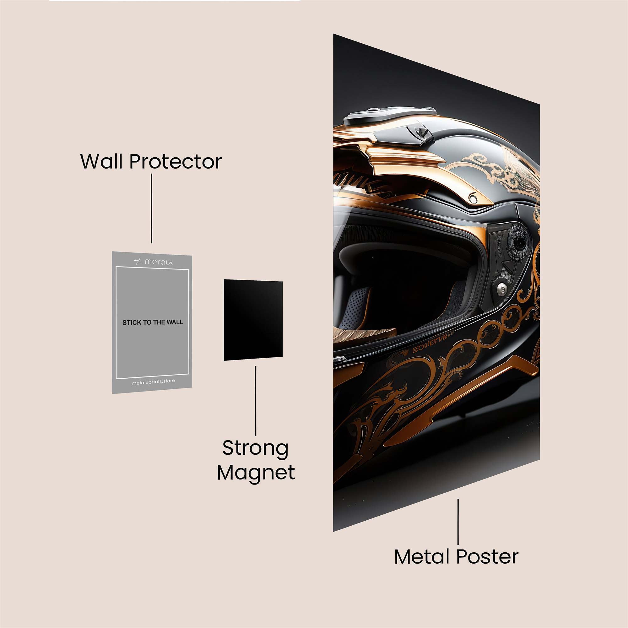 Helmet Elegance Safe Wall Magnetic / M