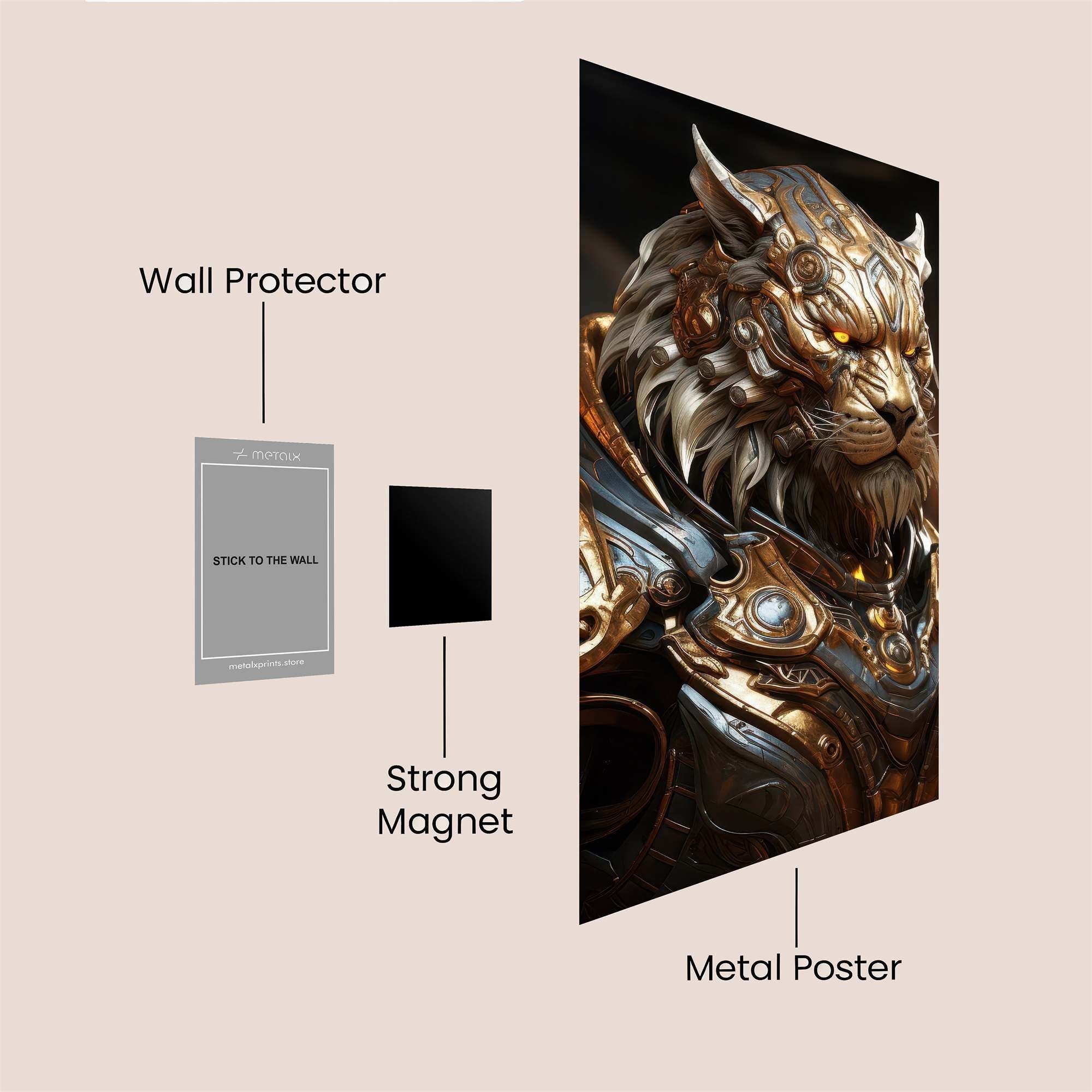 Lion Majestic Safe Wall Magnetic / M