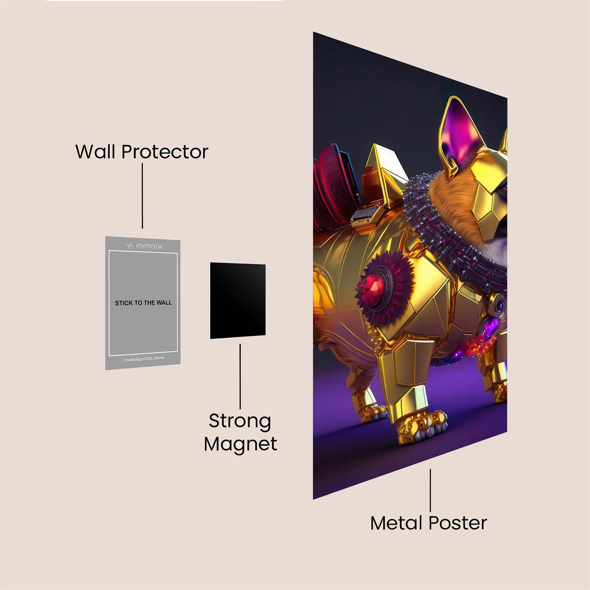 Cyber Pup Safe Wall Magnetic / M