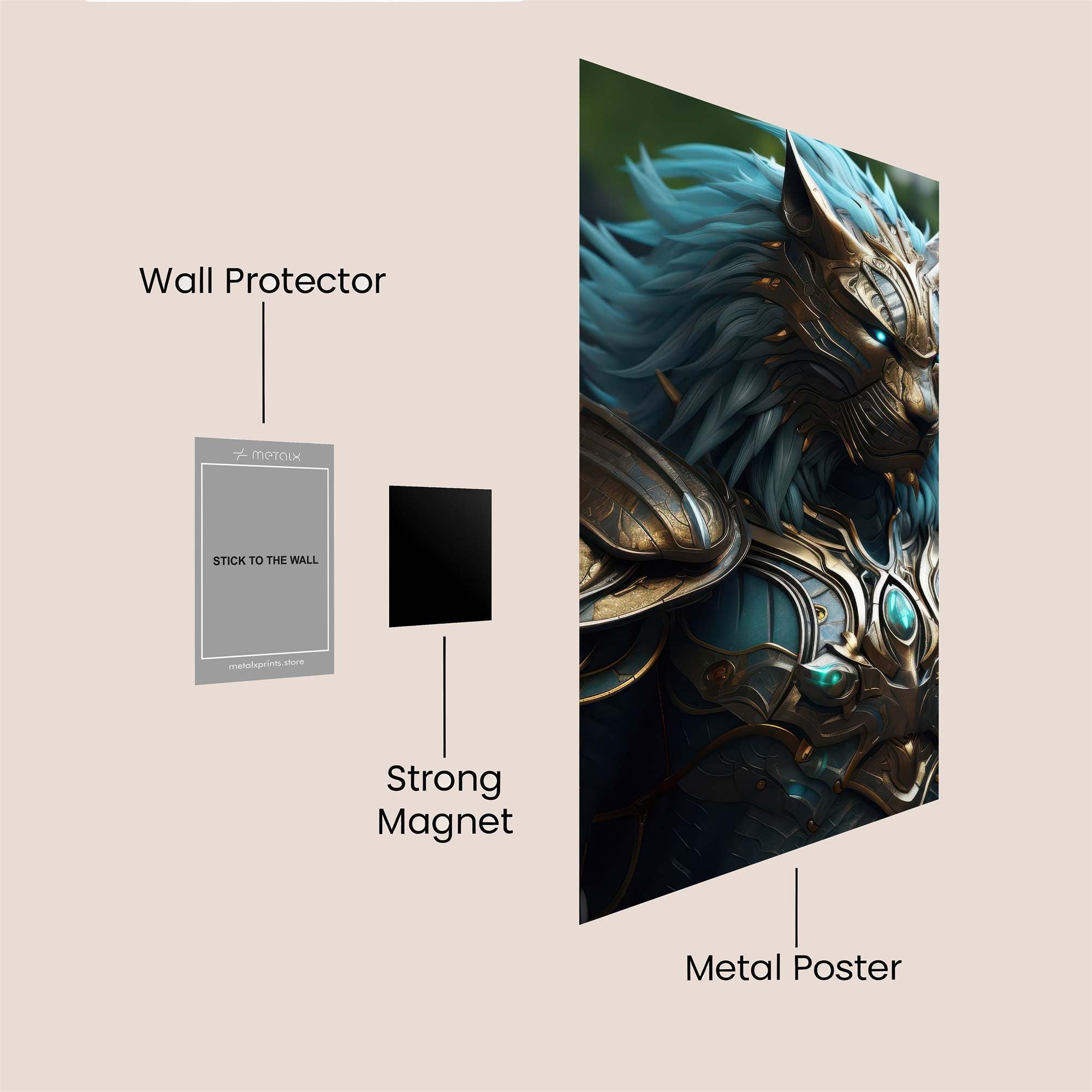 Lion Majestic Safe Wall Magnetic / M