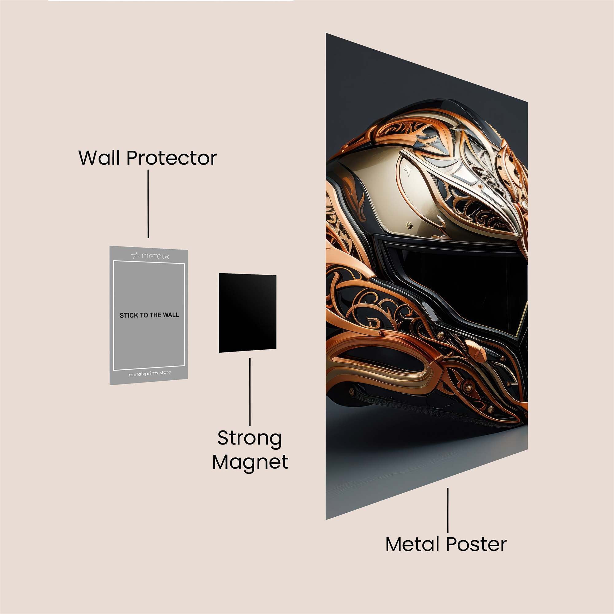 Helm Majesty Safe Wall Magnetic / M