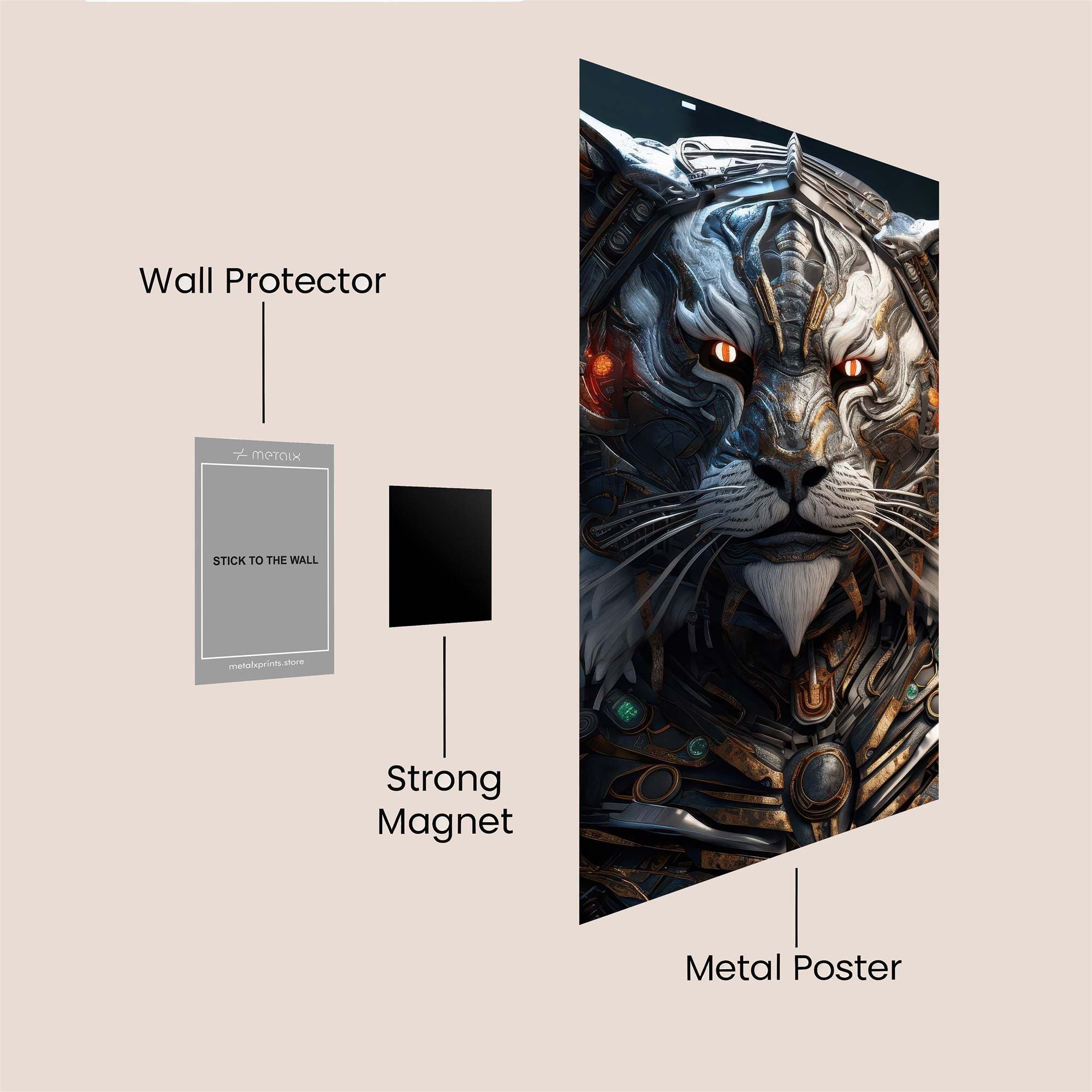 Tiger Majesty Safe Wall Magnetic / M