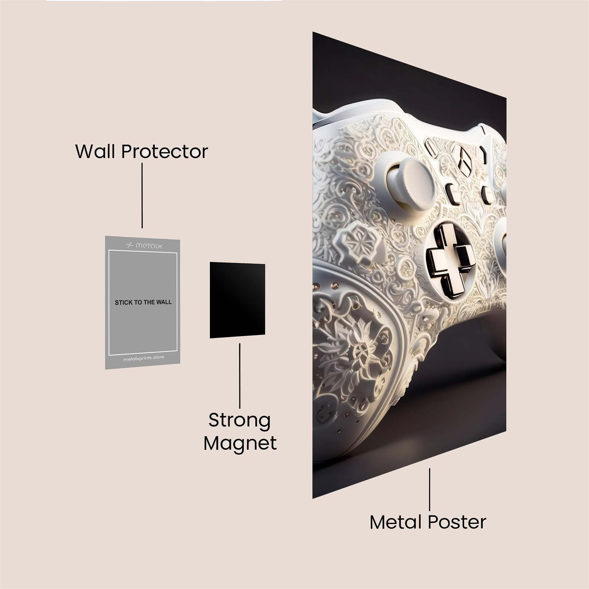 Floral Elegance Safe Wall Magnetic / M