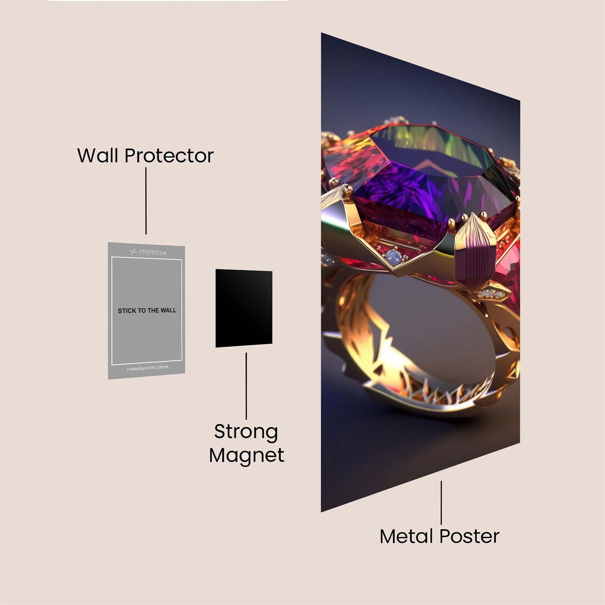 Amethyst Enigma Safe Wall Magnetic / M