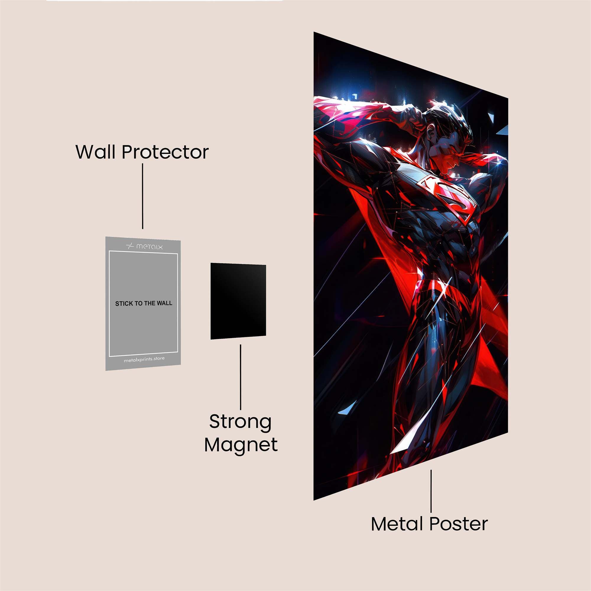 Superman Triumphant Safe Wall Magnetic / M