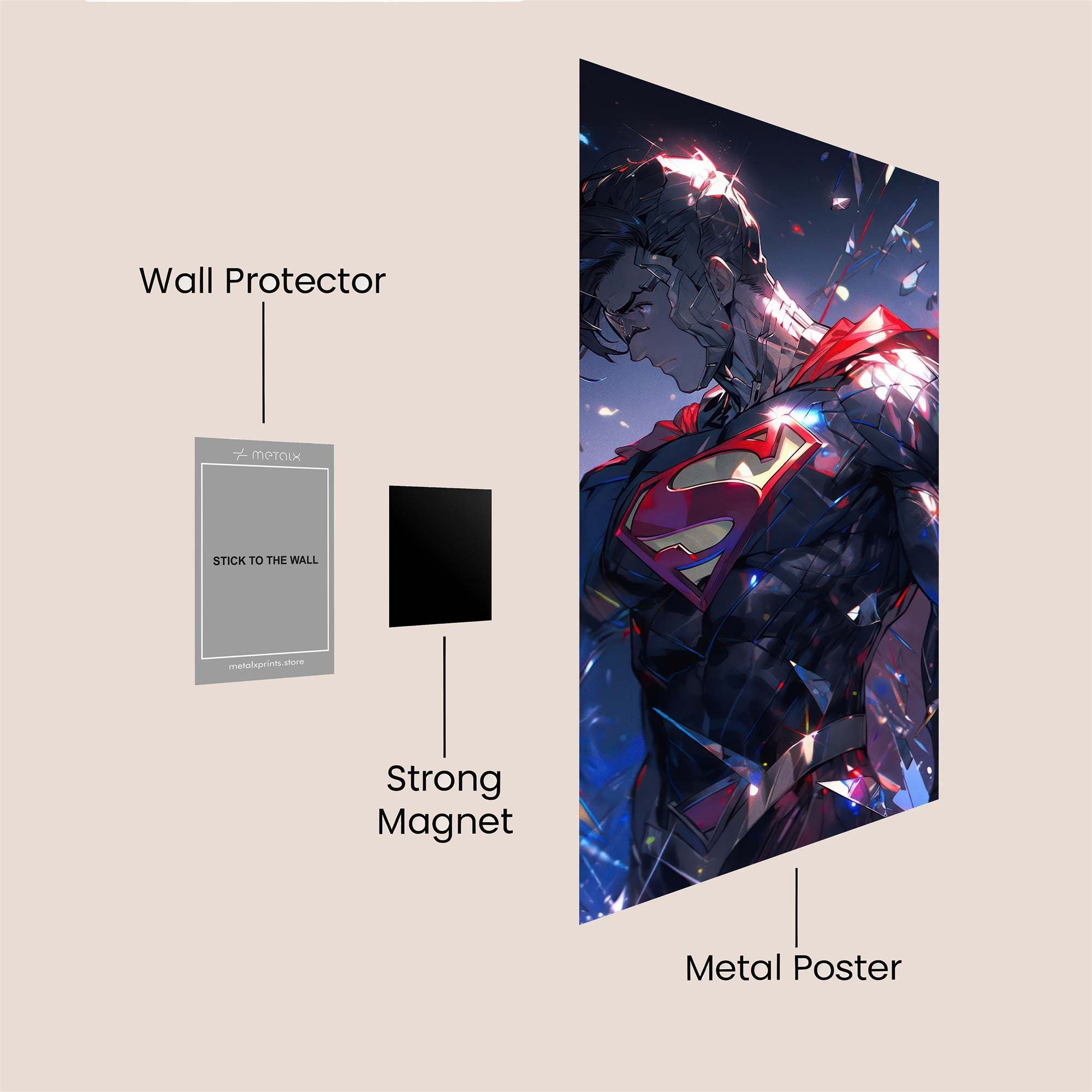 Superman Resolute Safe Wall Magnetic / M