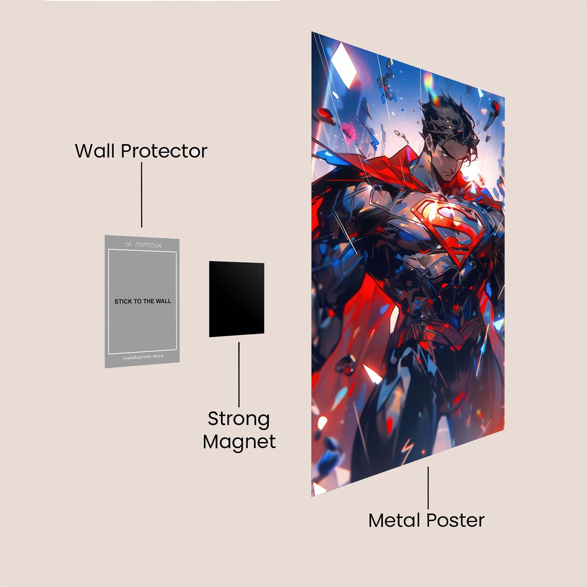 Superman Radiant Safe Wall Magnetic / M