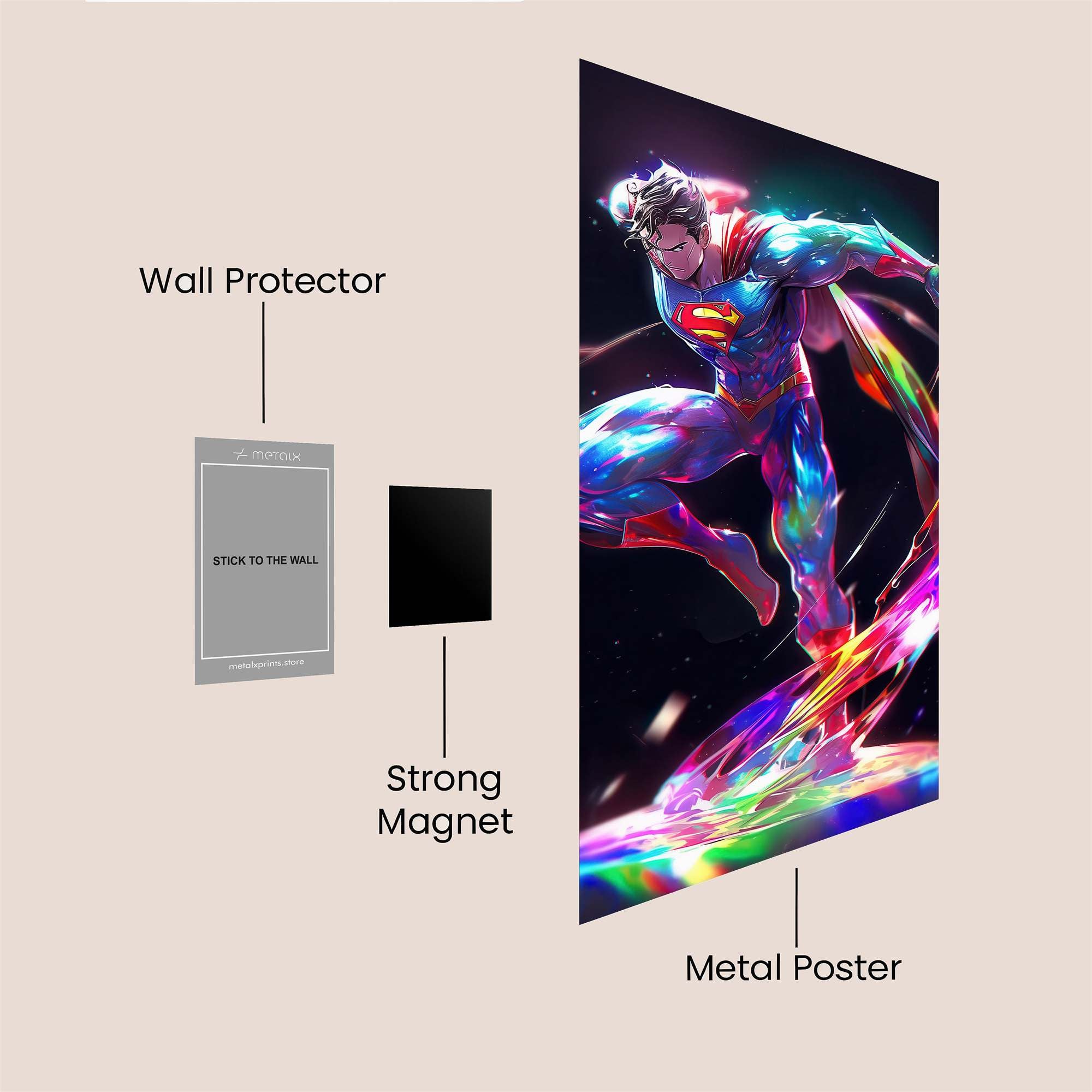 Superman Radiant Safe Wall Magnetic / M