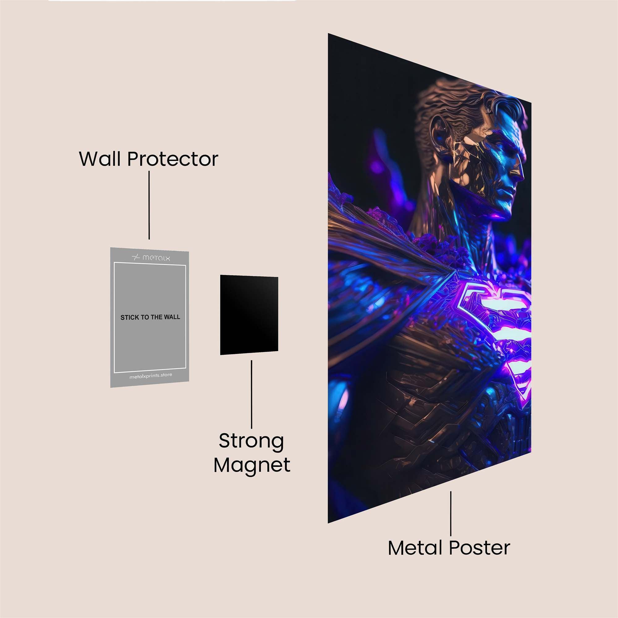 Superman Menace Safe Wall Magnetic / M