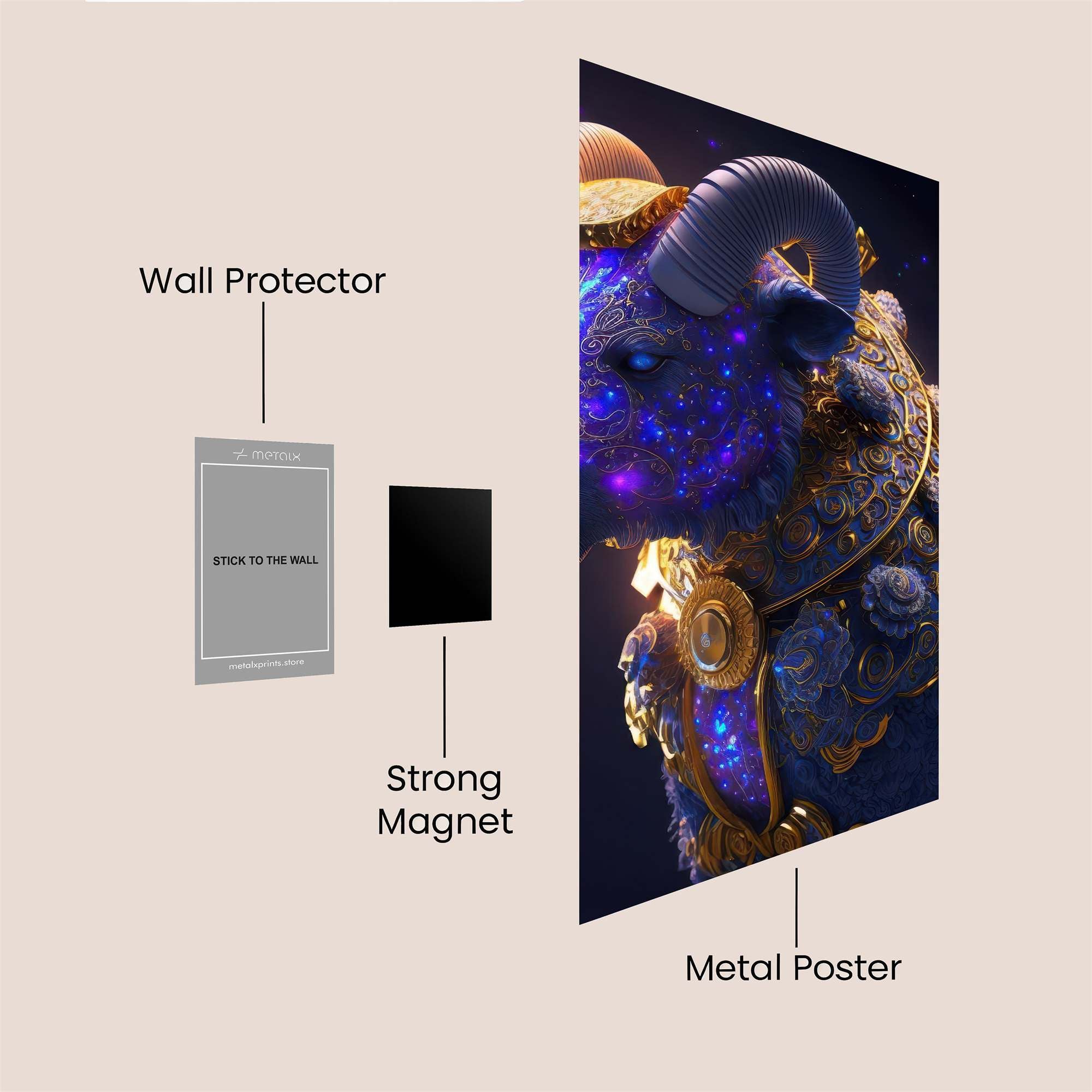 Celestial Ram Safe Wall Magnetic / M