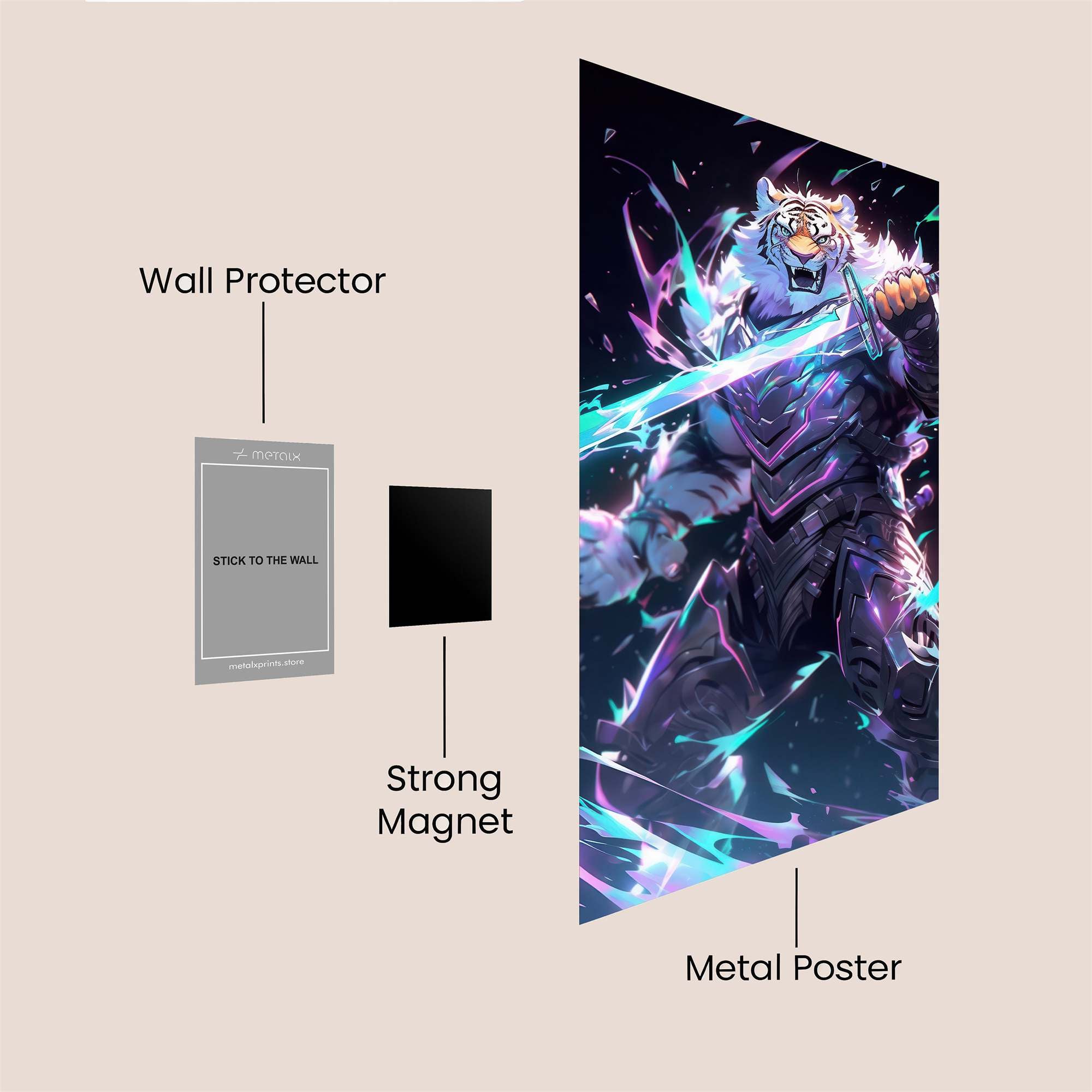 Tiger Fury Safe Wall Magnetic / M