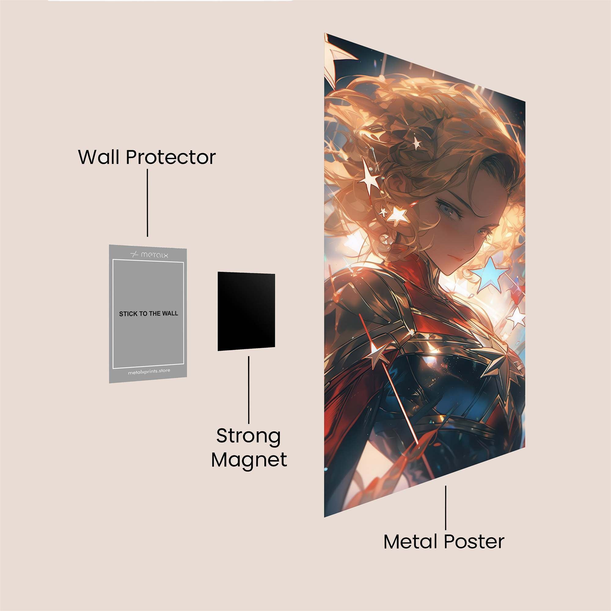 Captain Radiant Safe Wall Magnetic / M