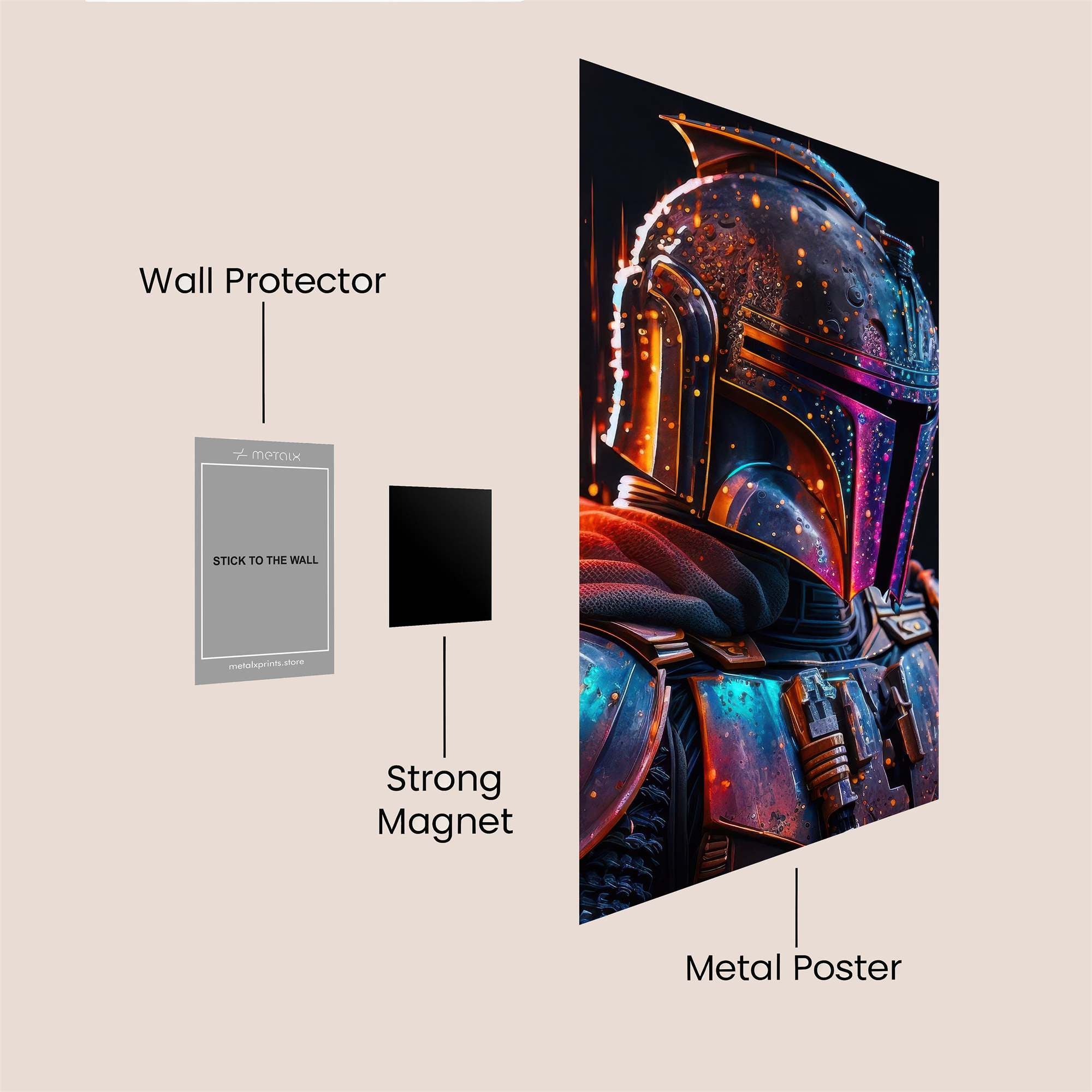 Mandalorian Valor Safe Wall Magnetic / M