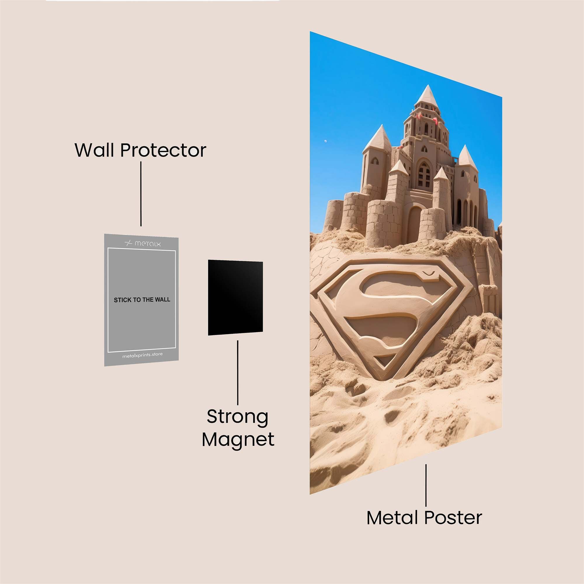 Superhero Castle Safe Wall Magnetic / M