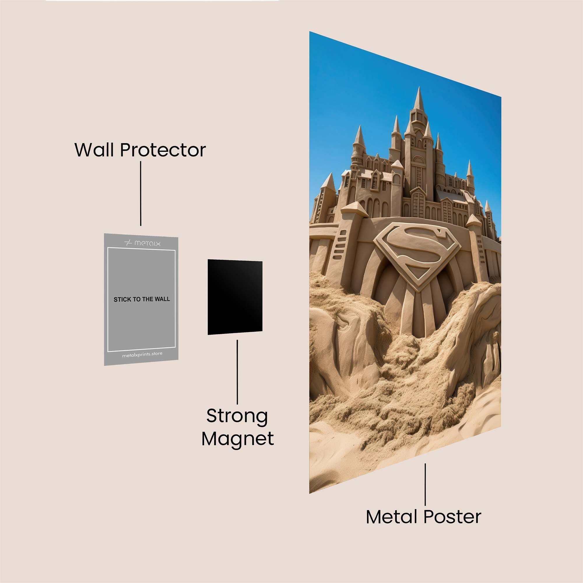 Superhero Castle Safe Wall Magnetic / M