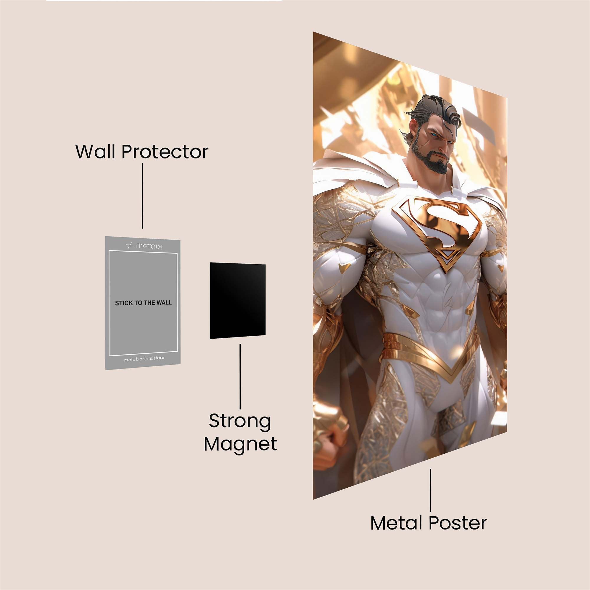 Superman Radiant Safe Wall Magnetic / M