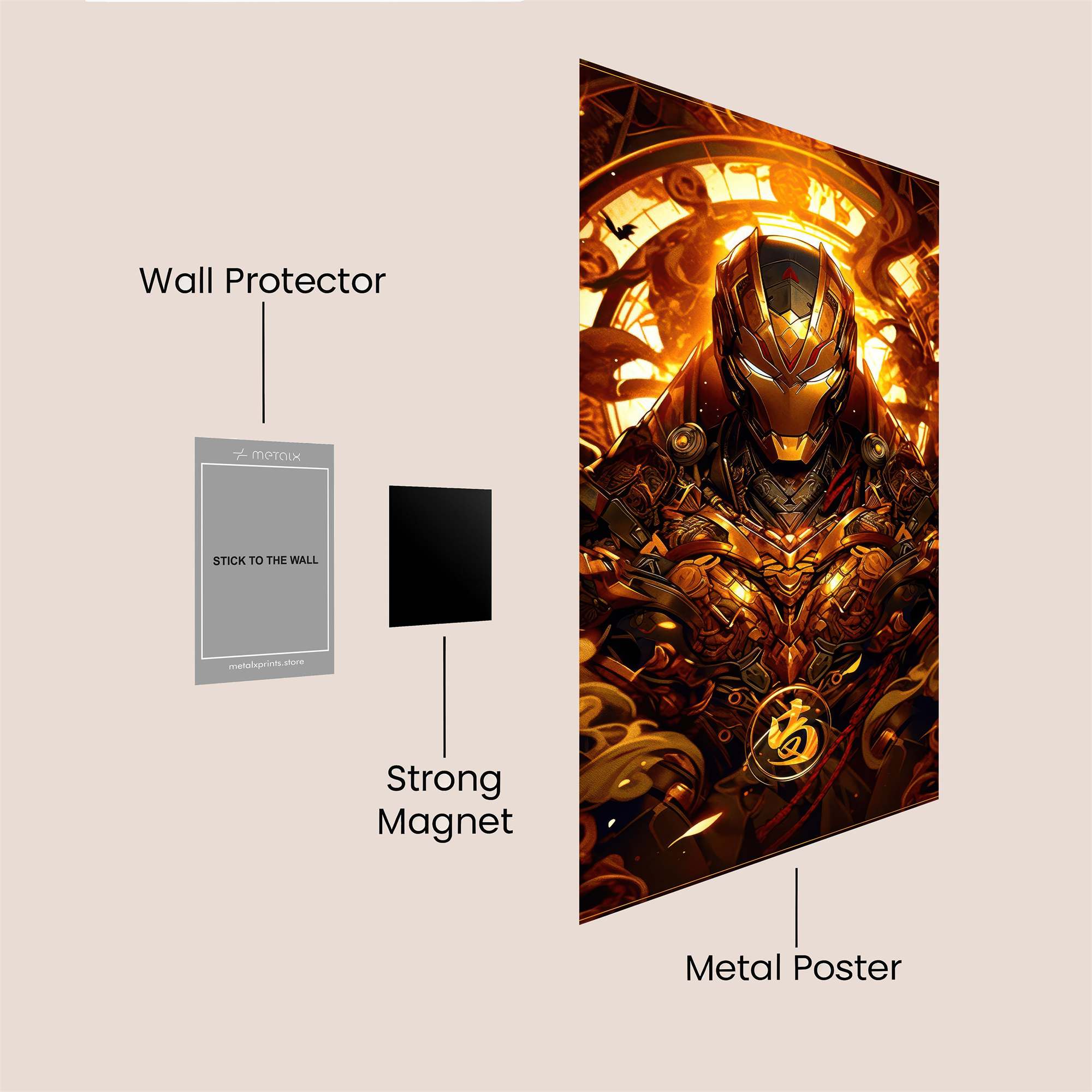 Iron Blaze Safe Wall Magnetic / M
