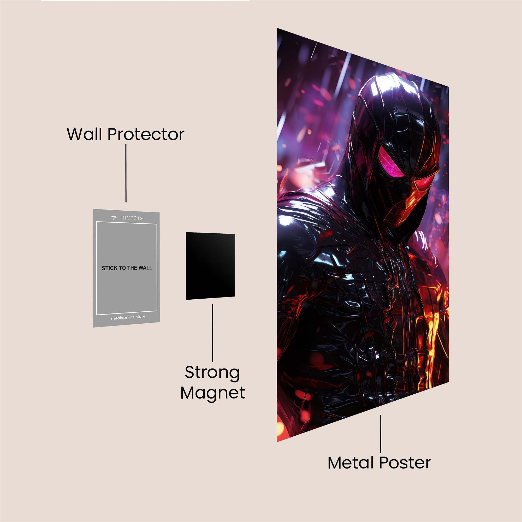 Spider Menace Safe Wall Magnetic / M