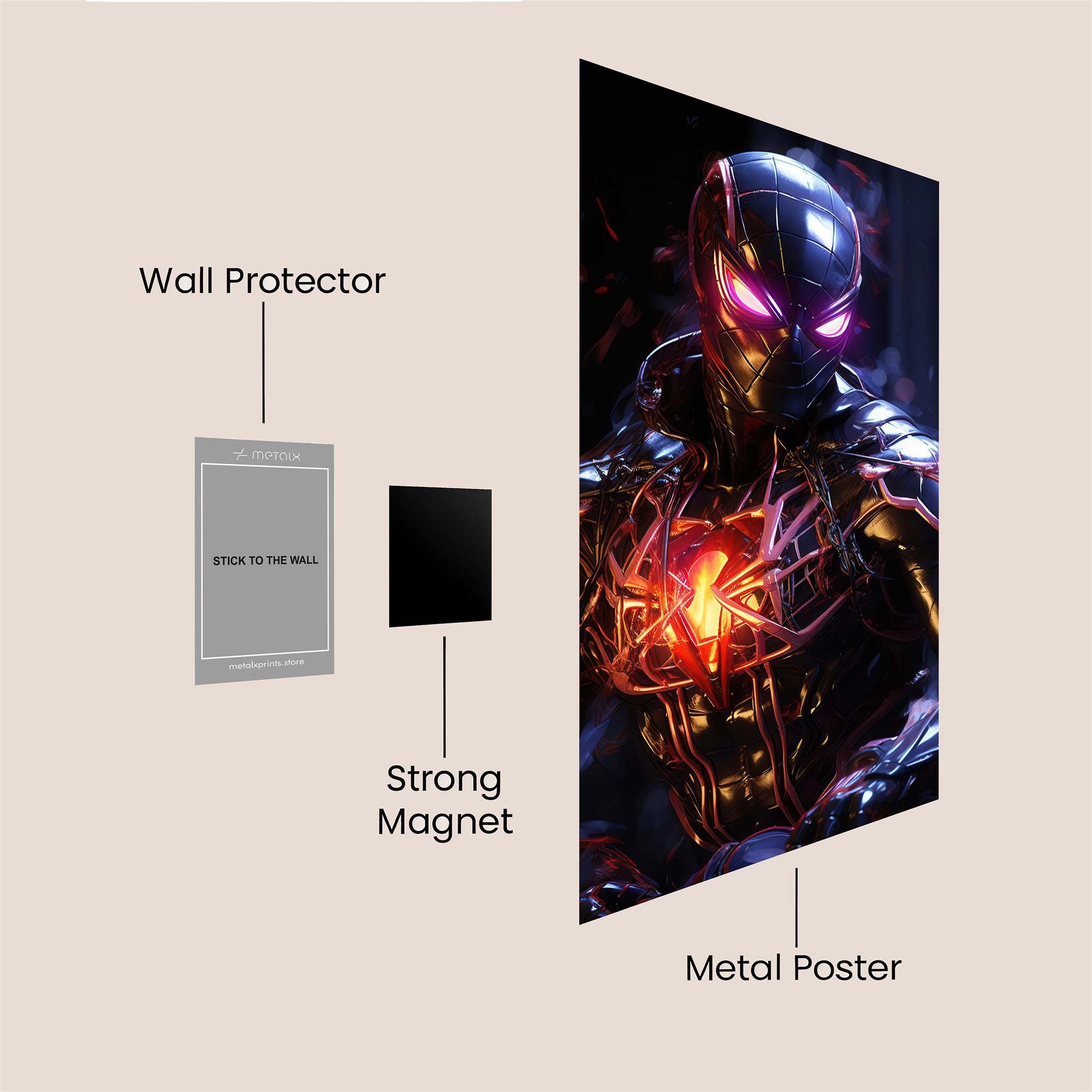 Spider Menace Safe Wall Magnetic / M