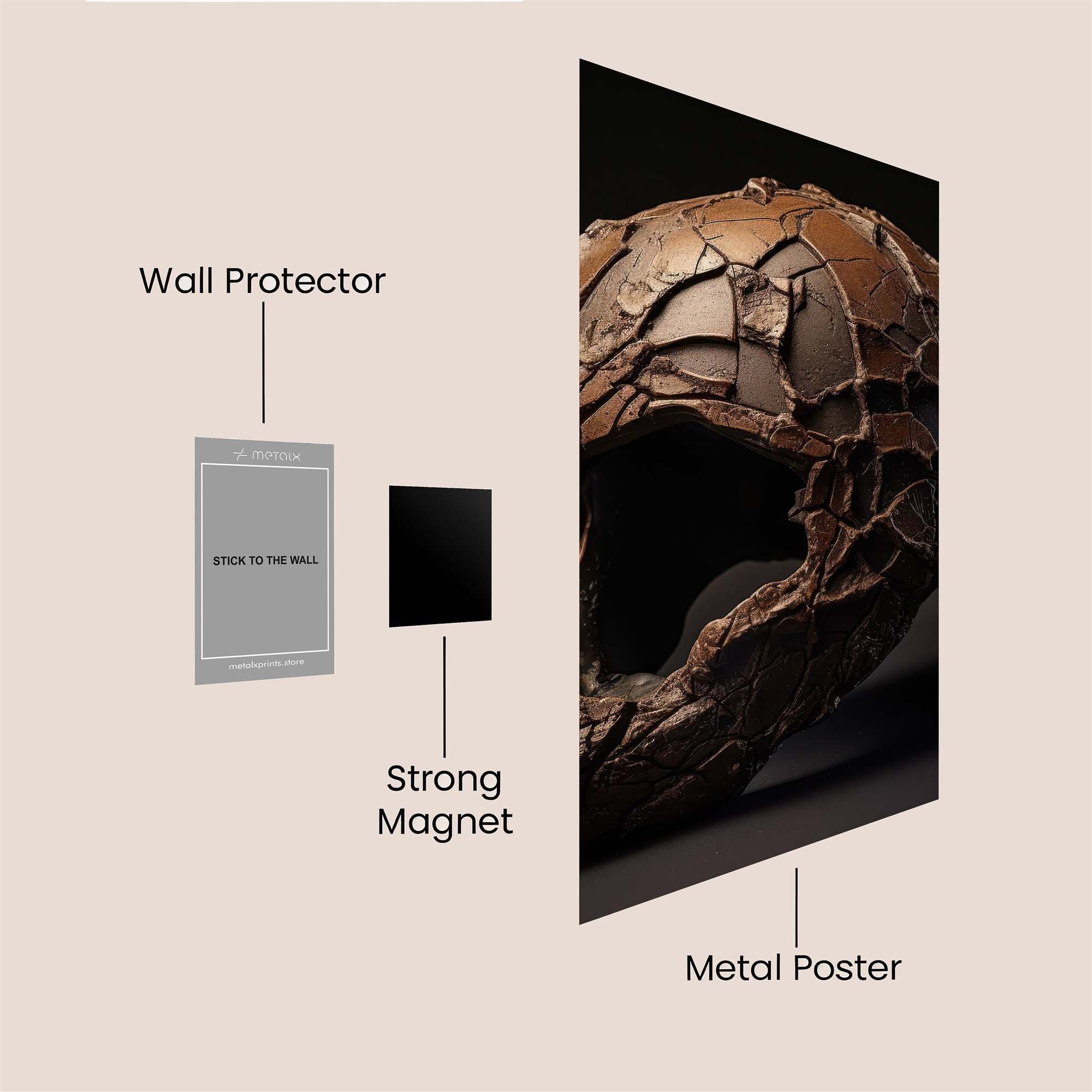 Fossilized Whimsy Safe Wall Magnetic / M