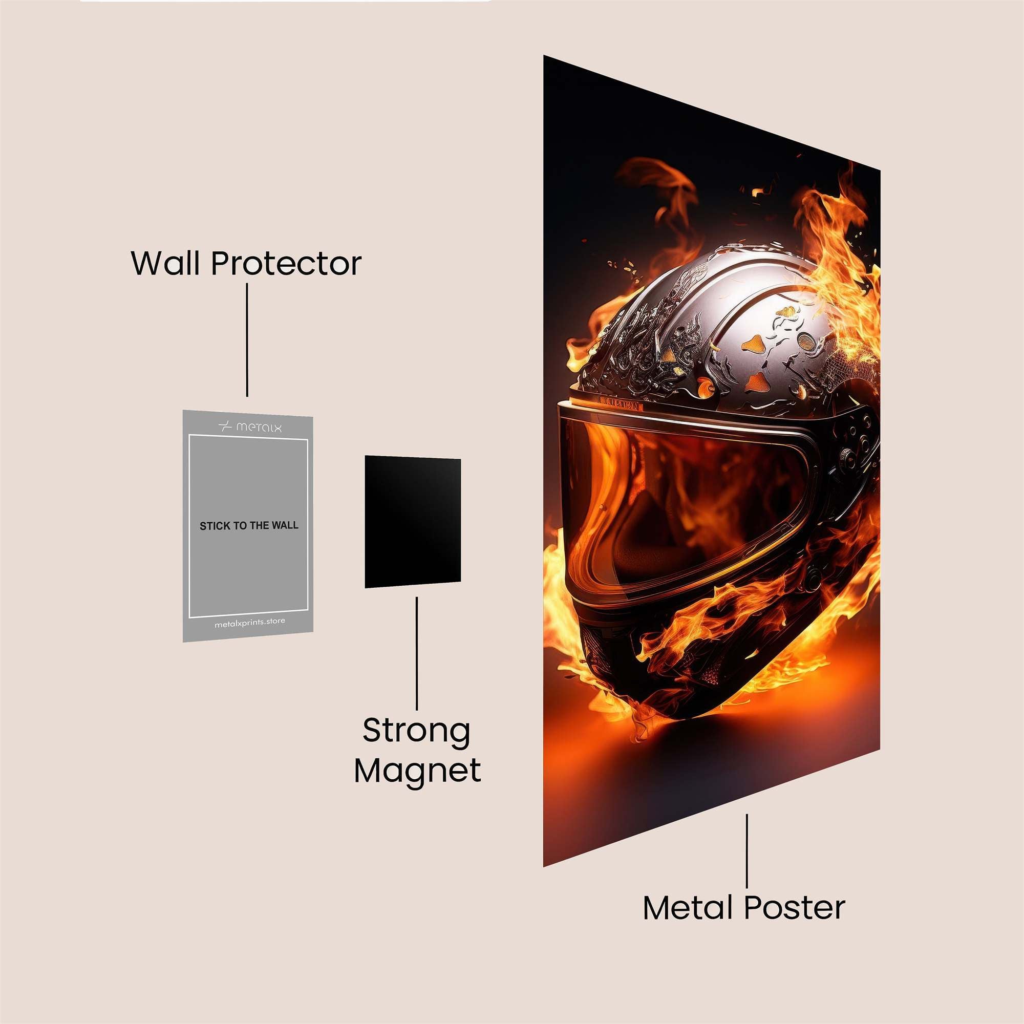 Helmet Inferno Safe Wall Magnetic / M