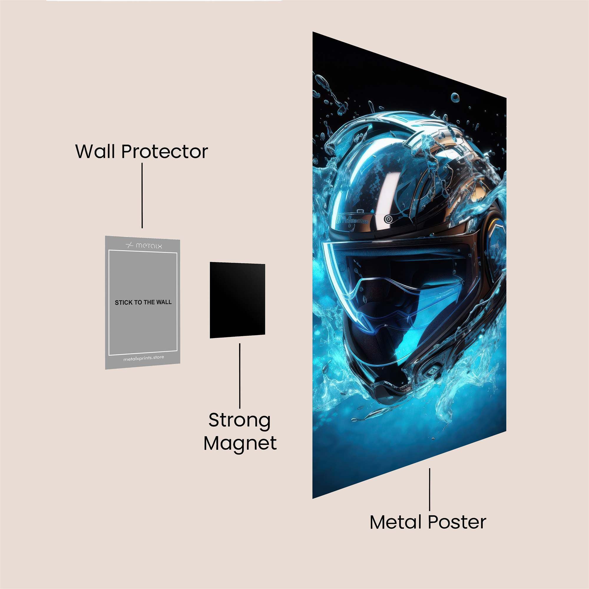 Helmet Splash Safe Wall Magnetic / M