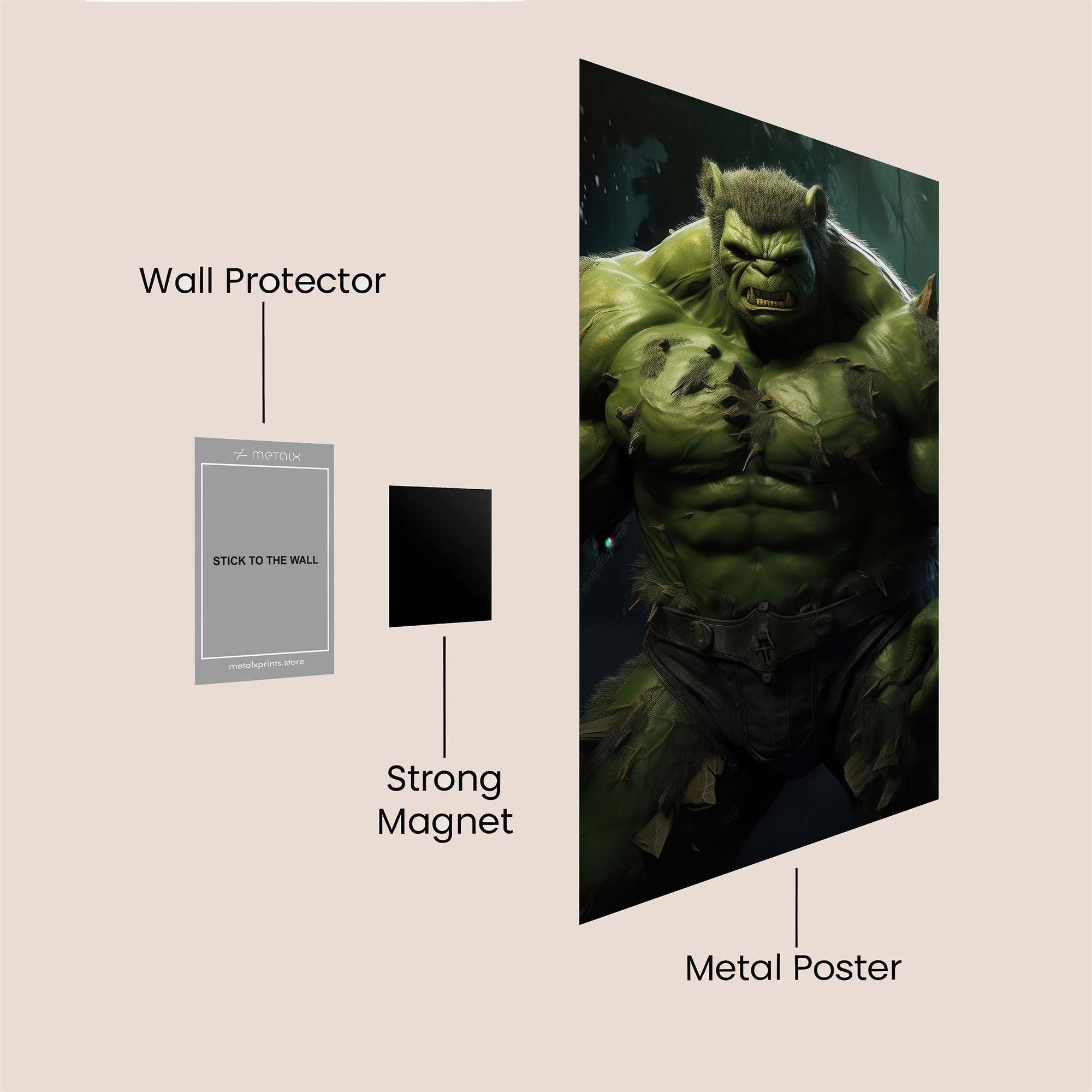 Hulk Ferocious Safe Wall Magnetic / M