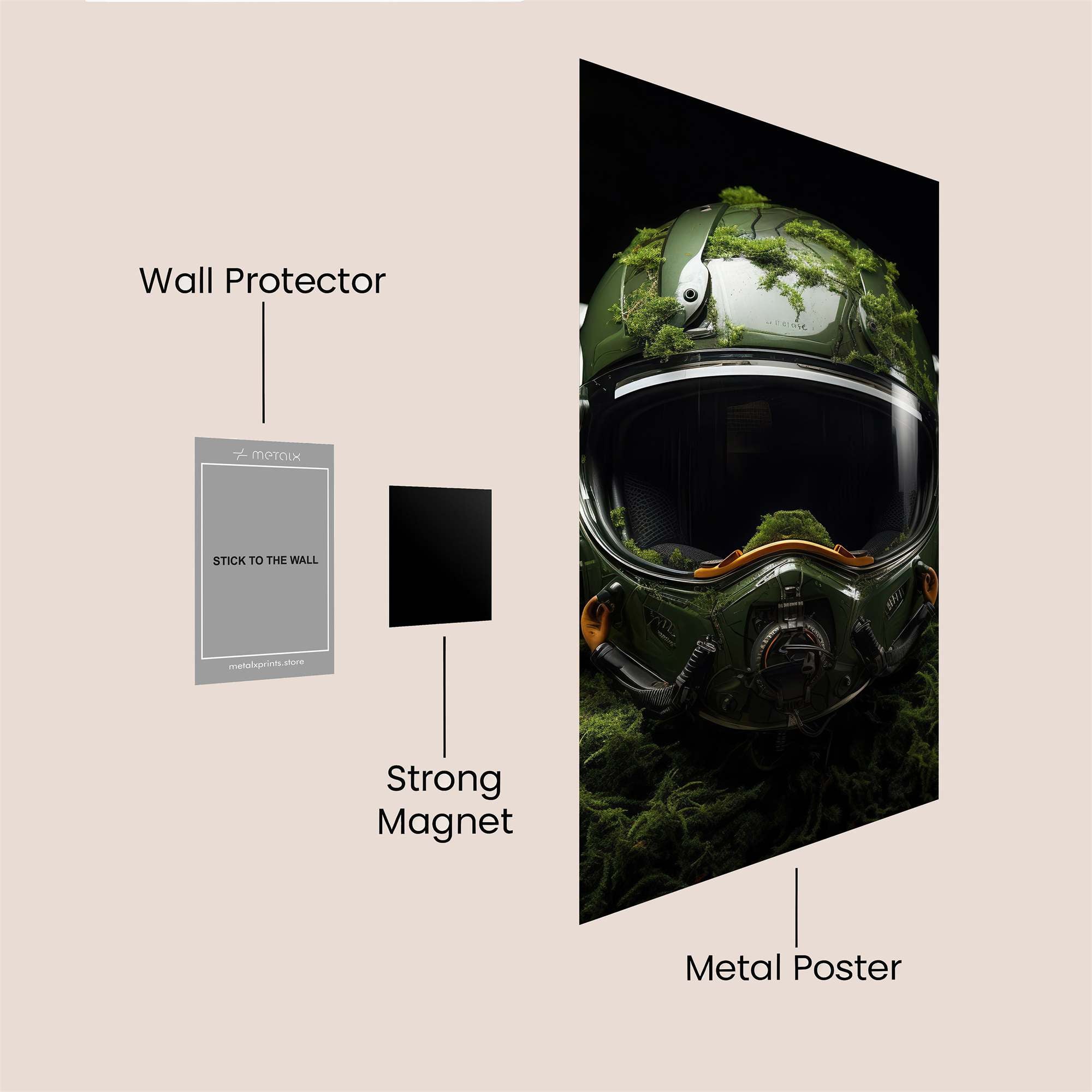 Helmet Overgrown Safe Wall Magnetic / M