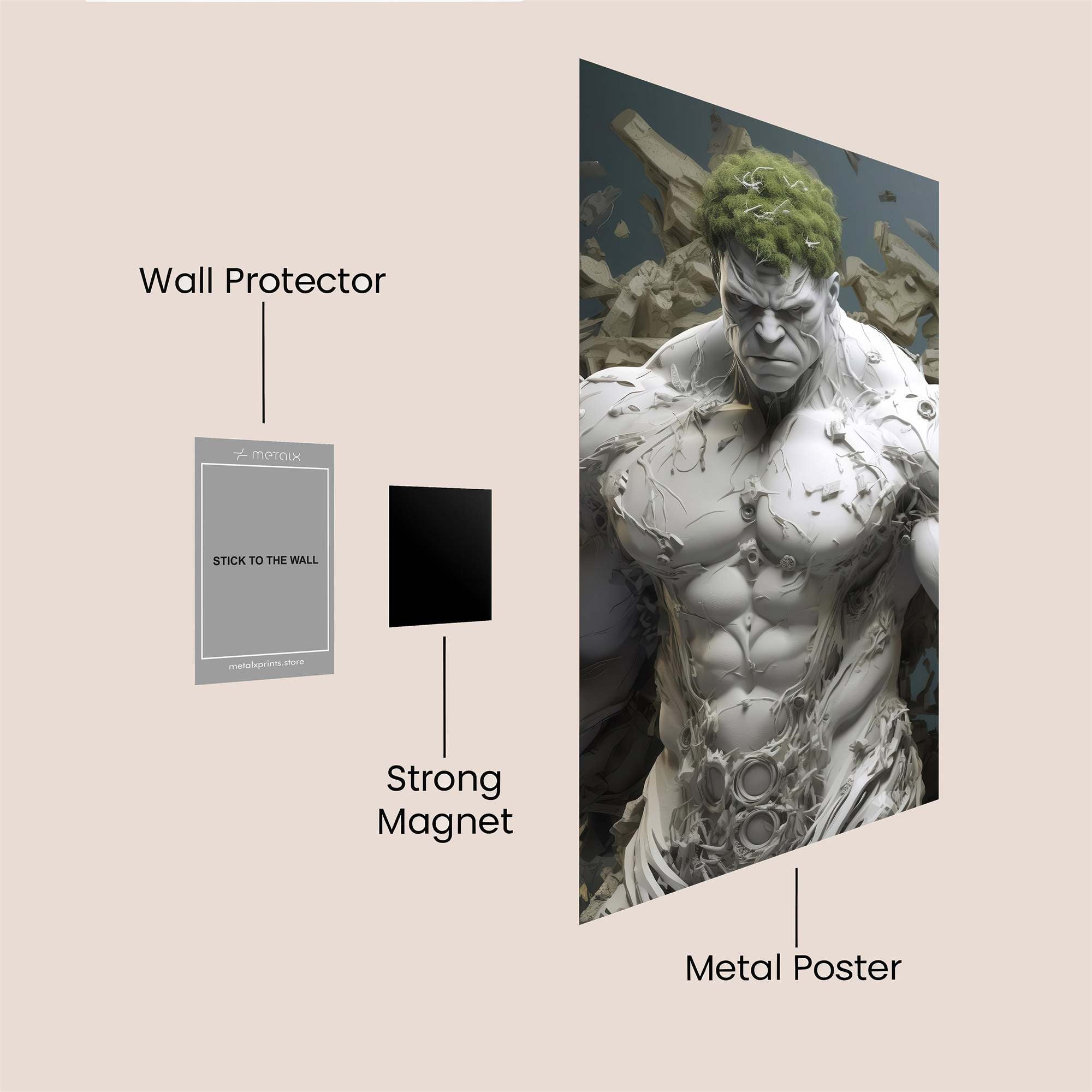 Hulk Resilient Safe Wall Magnetic / M