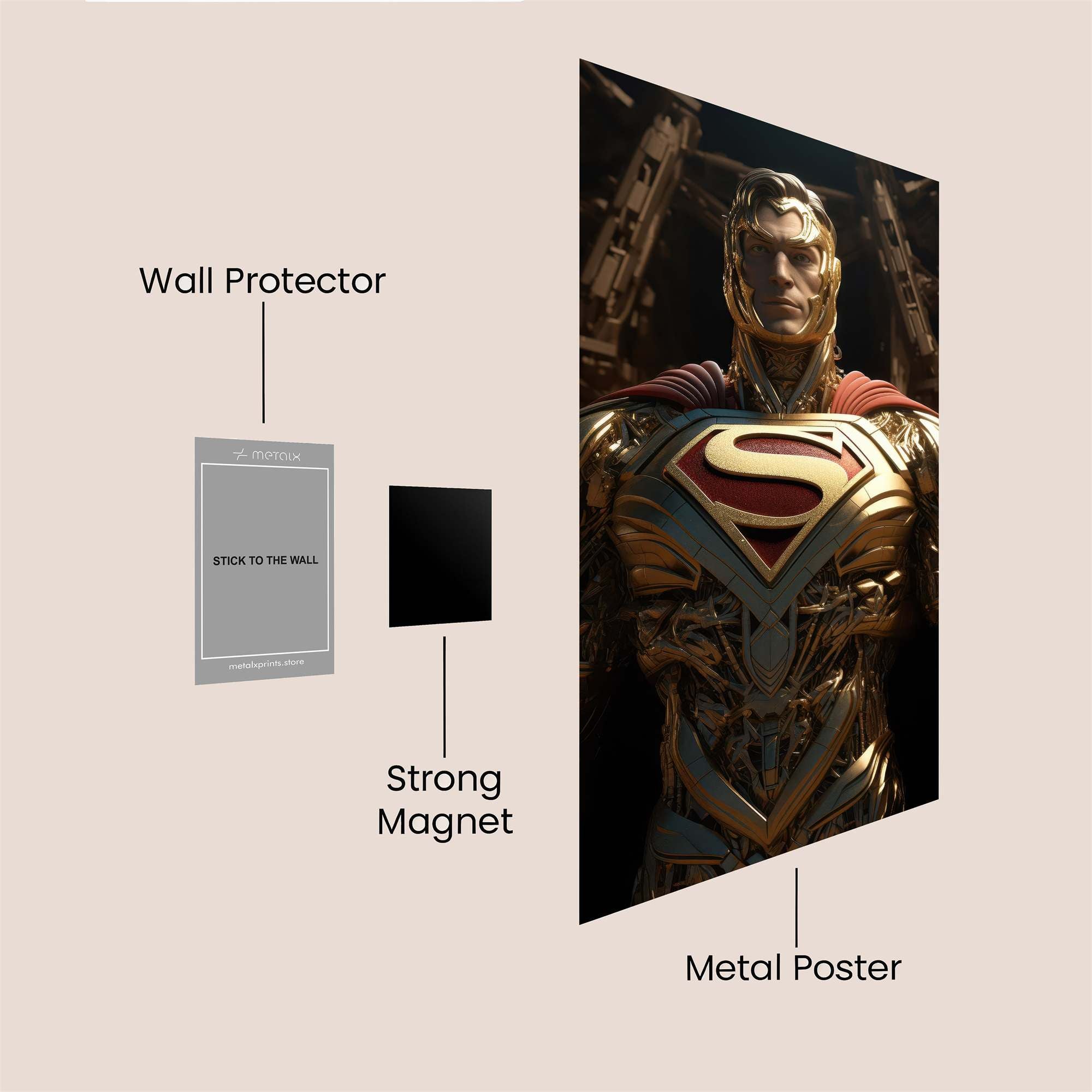 Superman Regal Safe Wall Magnetic / M