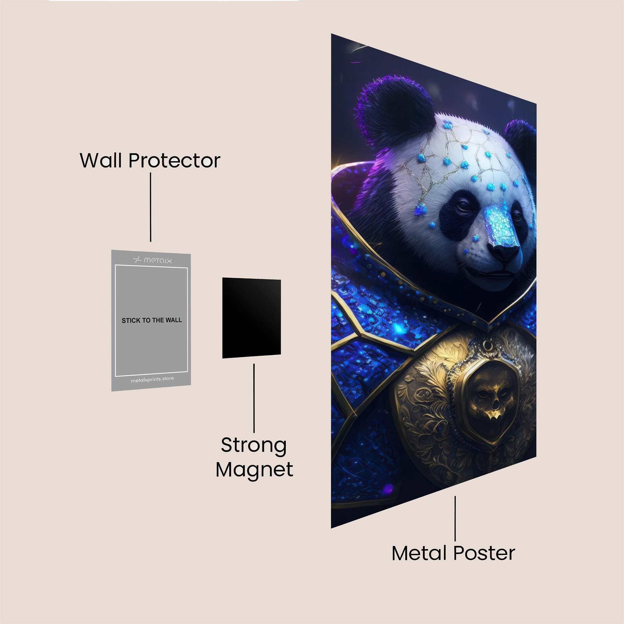 Panda Majestic Safe Wall Magnetic / M