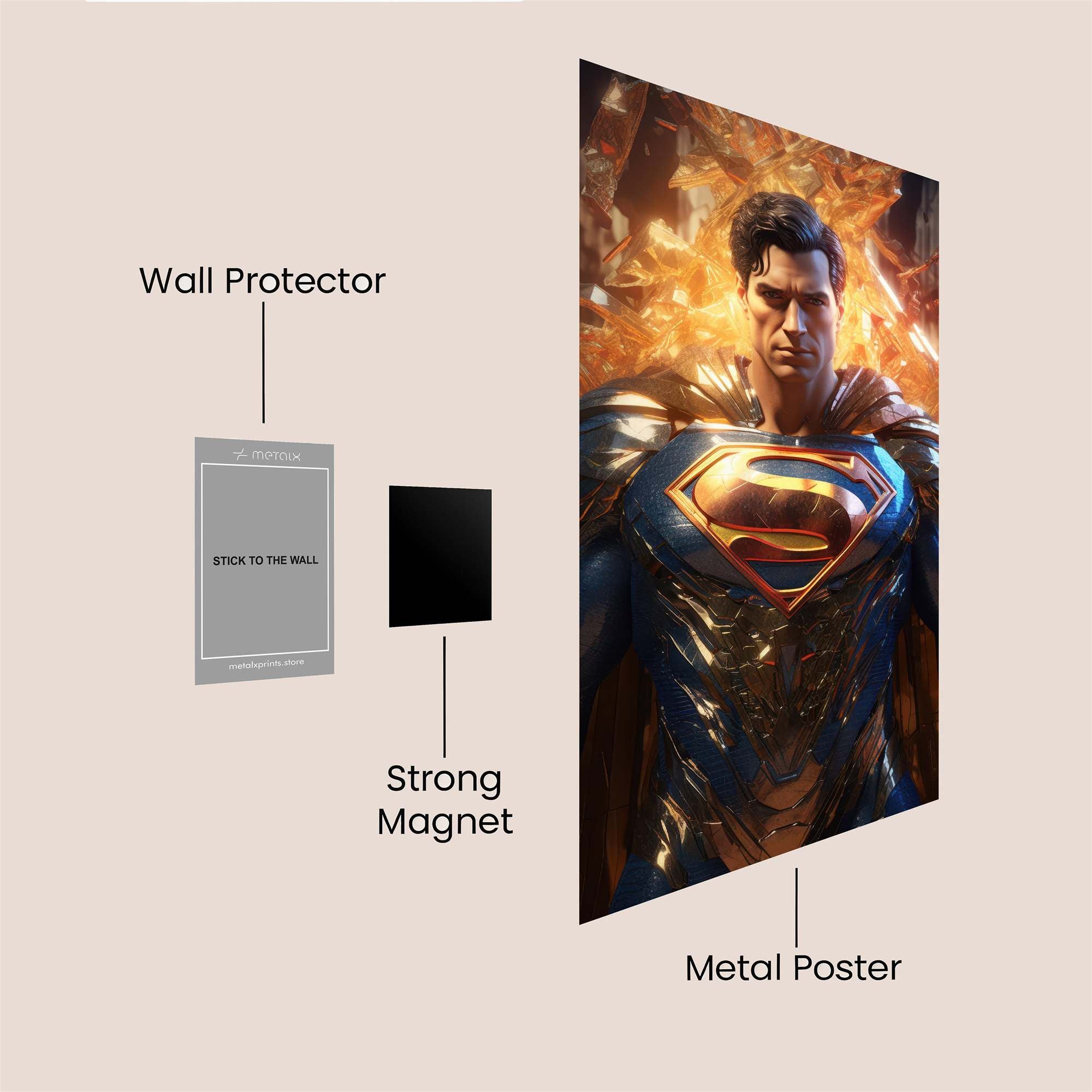 Superman Resolute Safe Wall Magnetic / M