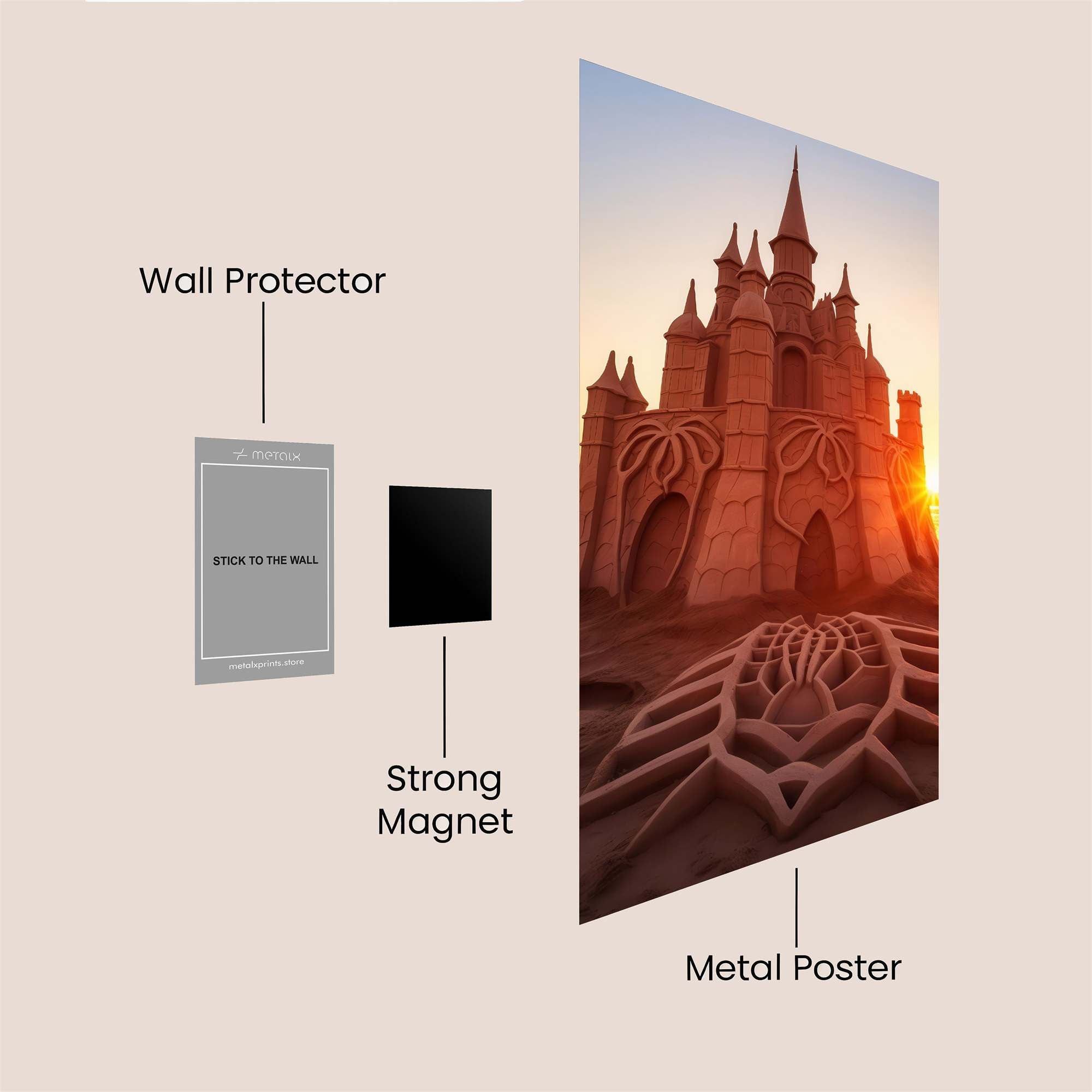 Sandcastle Serenity Safe Wall Magnetic / M