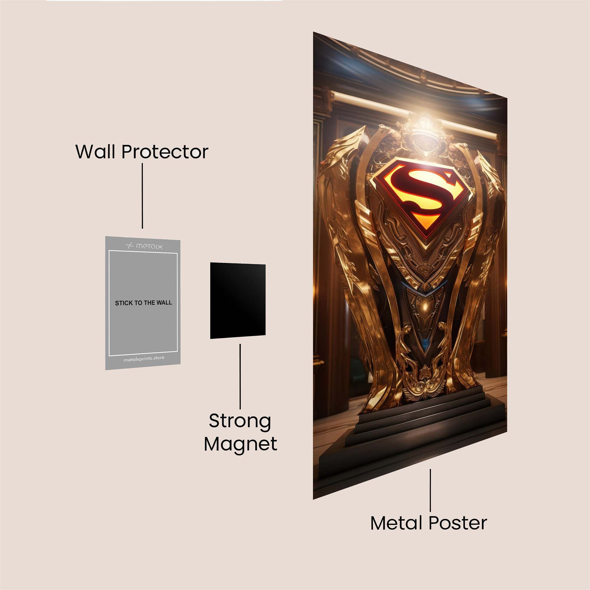 Superman Revered Safe Wall Magnetic / M