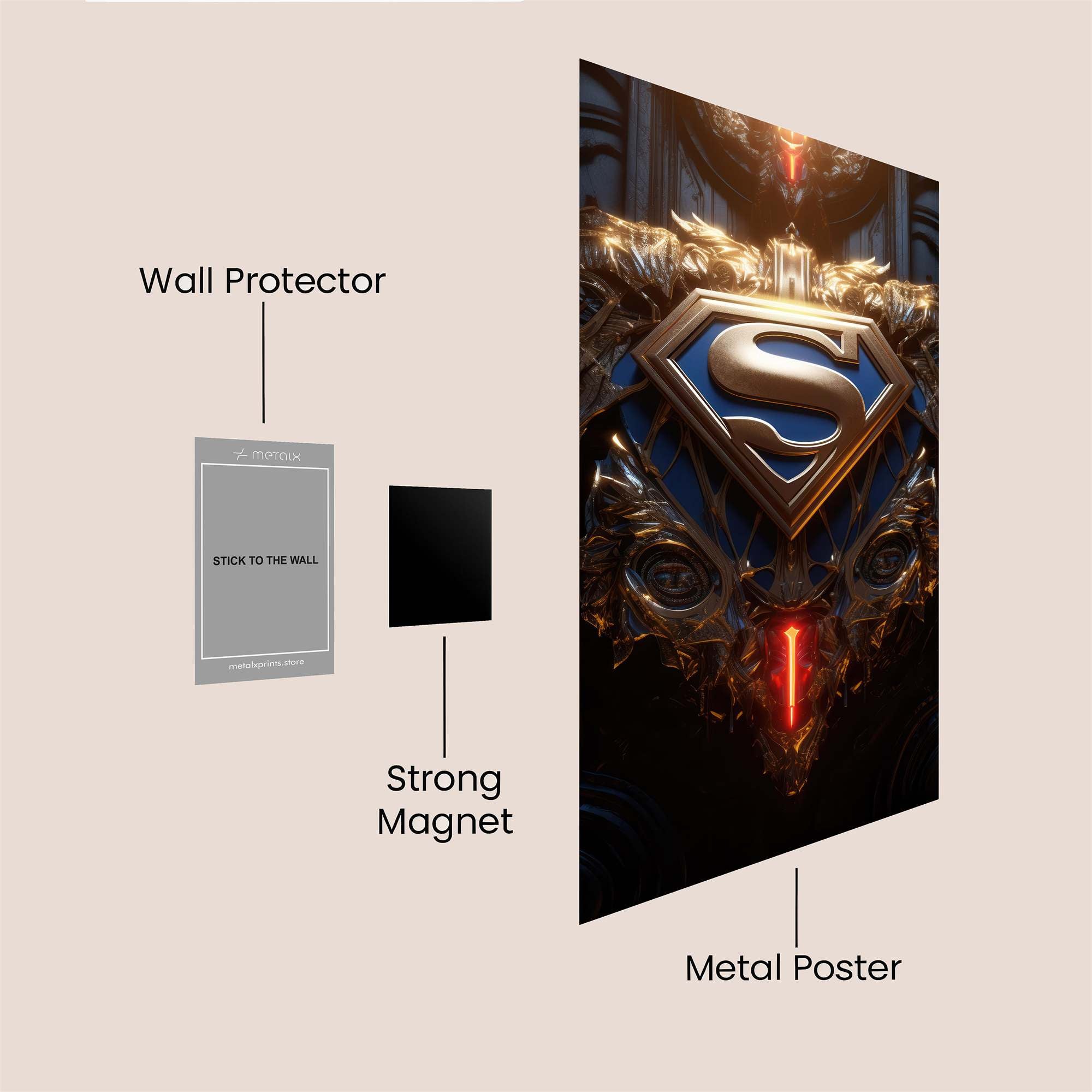 Superman Regal Safe Wall Magnetic / M