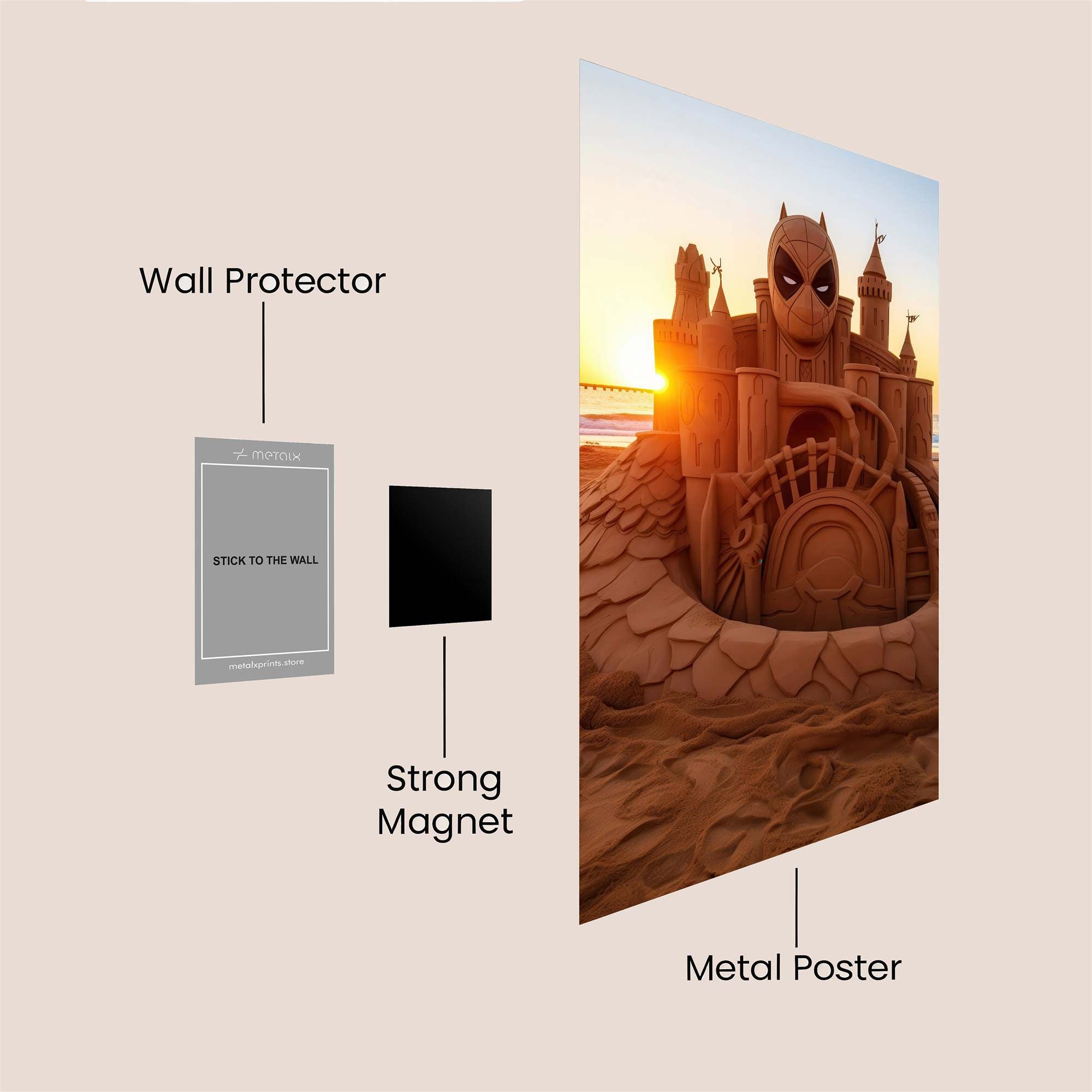 Deadpool Castle Safe Wall Magnetic / M