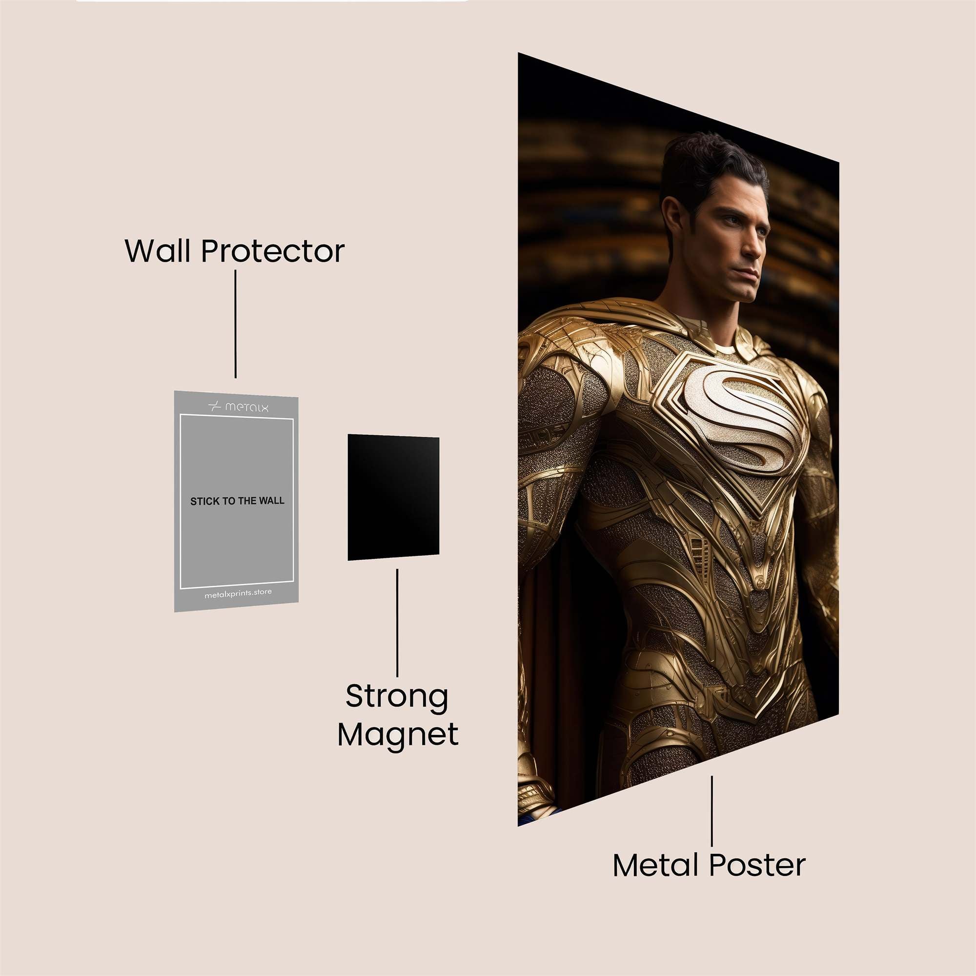 Superman Regal Safe Wall Magnetic / M