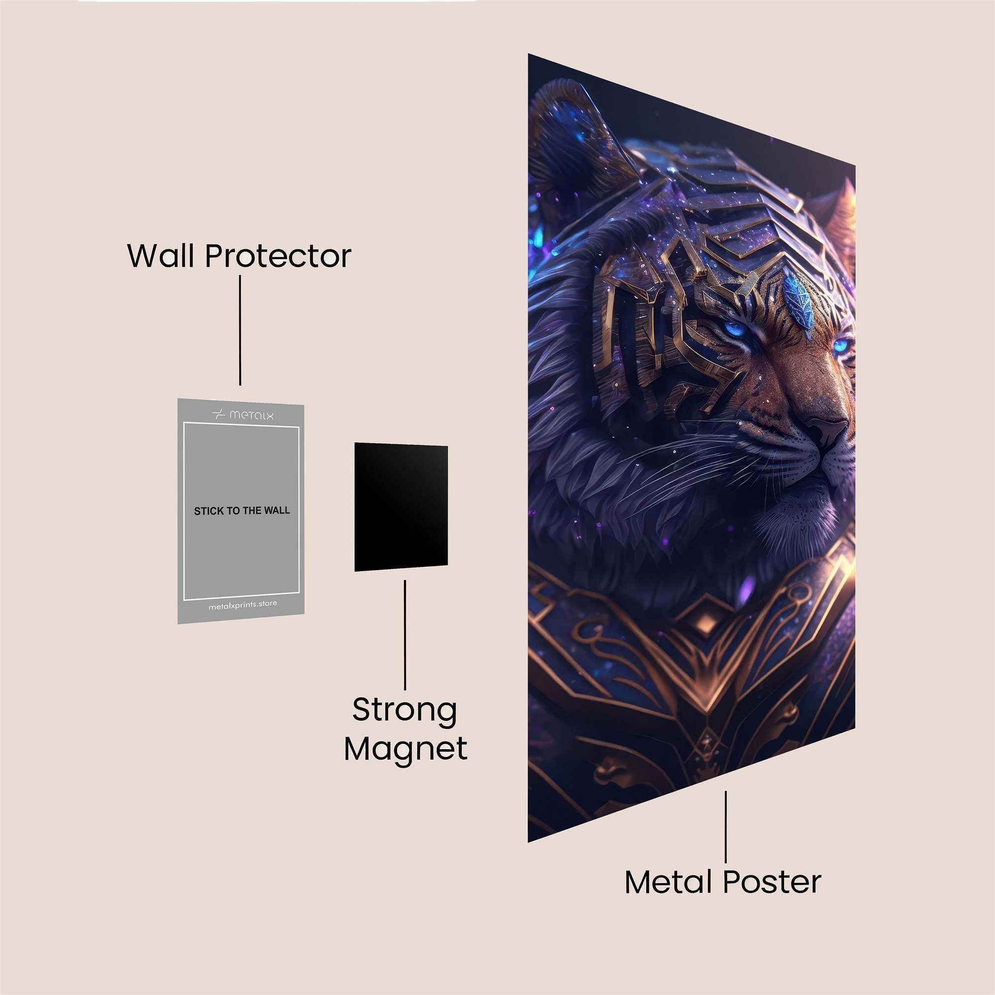 Mystic Tiger Safe Wall Magnetic / M
