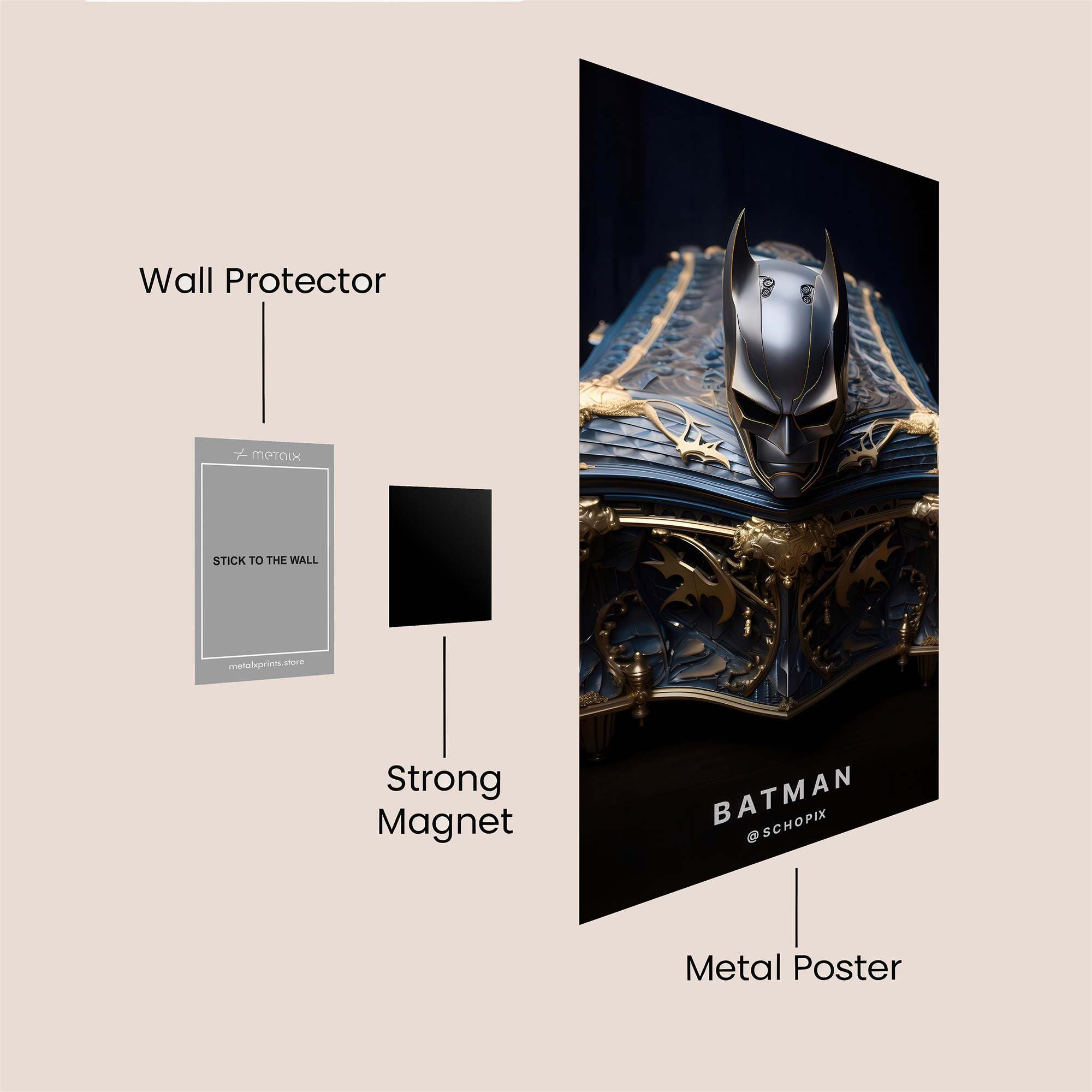 Golden Elegance Safe Wall Magnetic / M