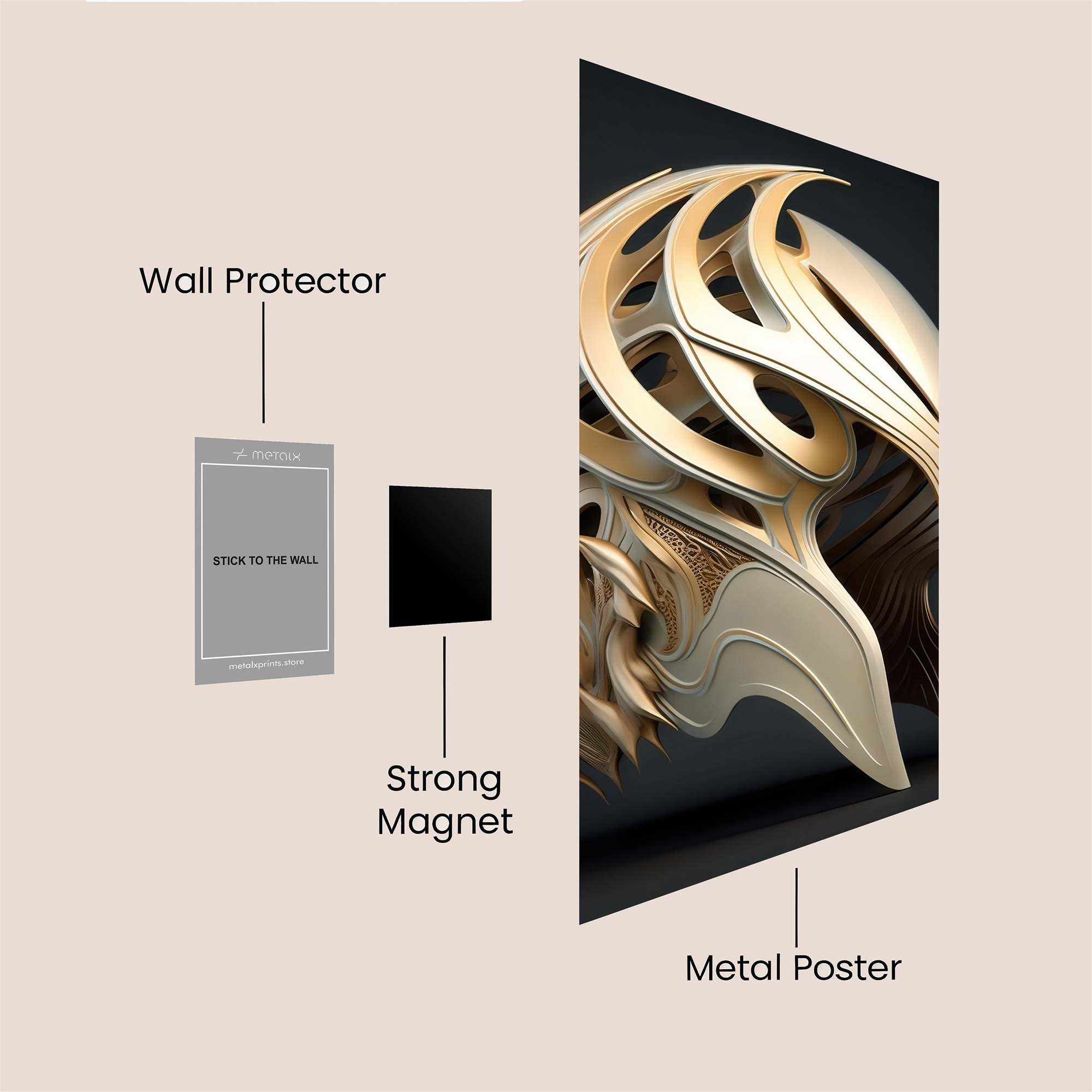 Golden Enigma Safe Wall Magnetic / M