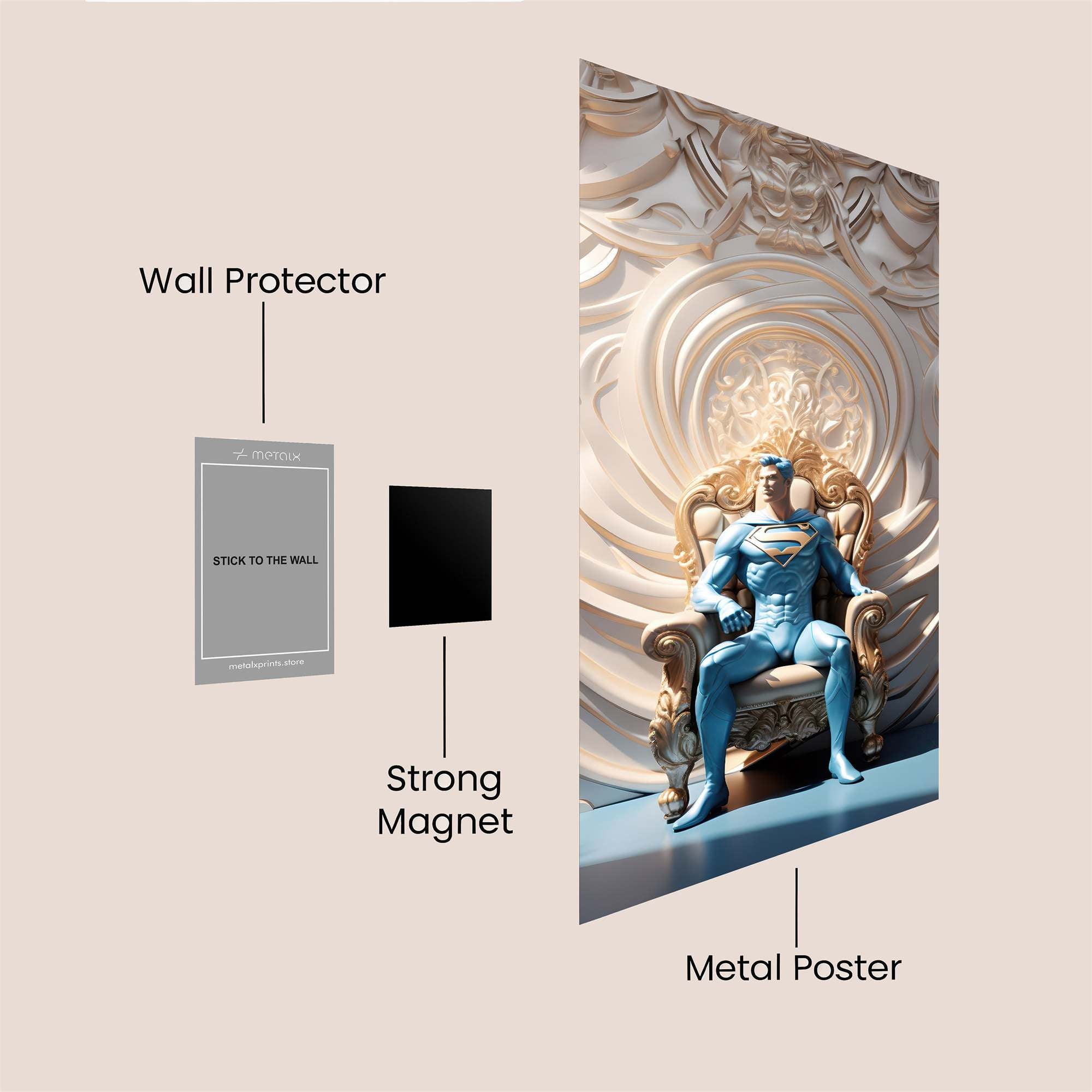 Superman Regal Safe Wall Magnetic / M