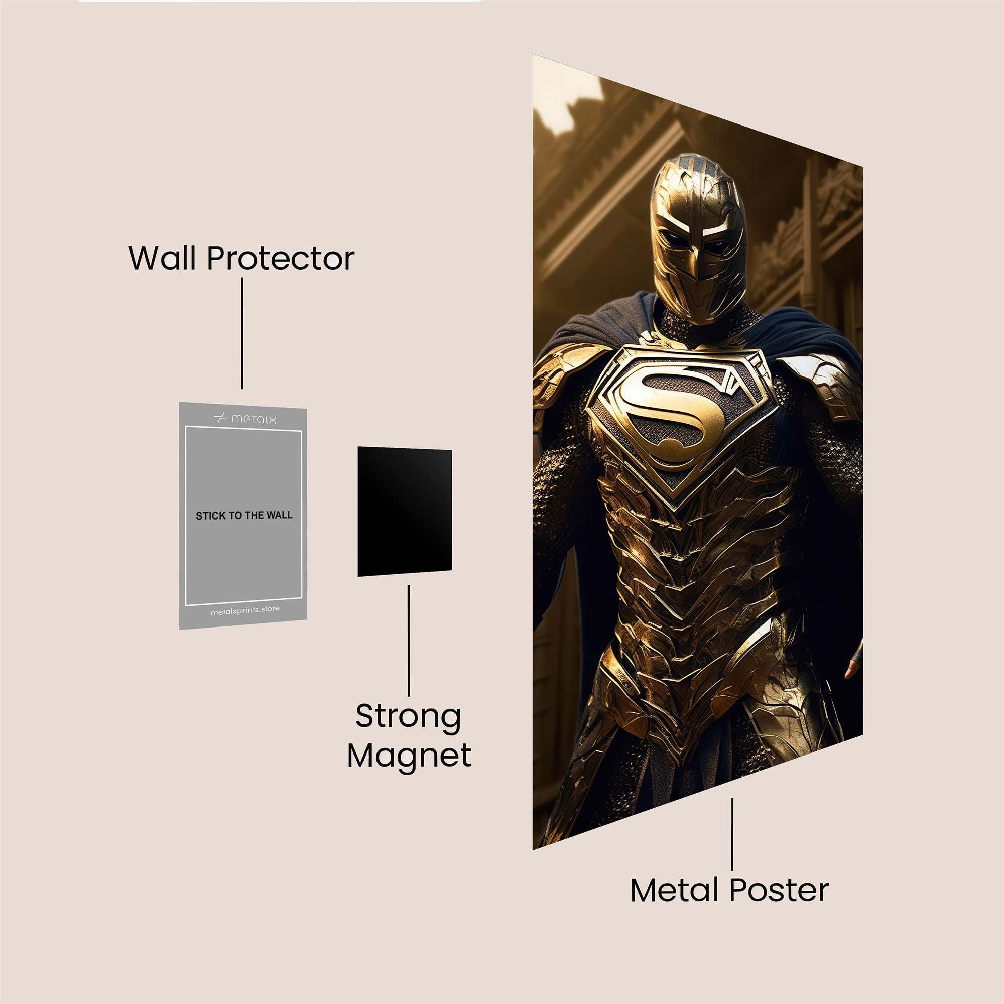 Superman Regal Safe Wall Magnetic / M