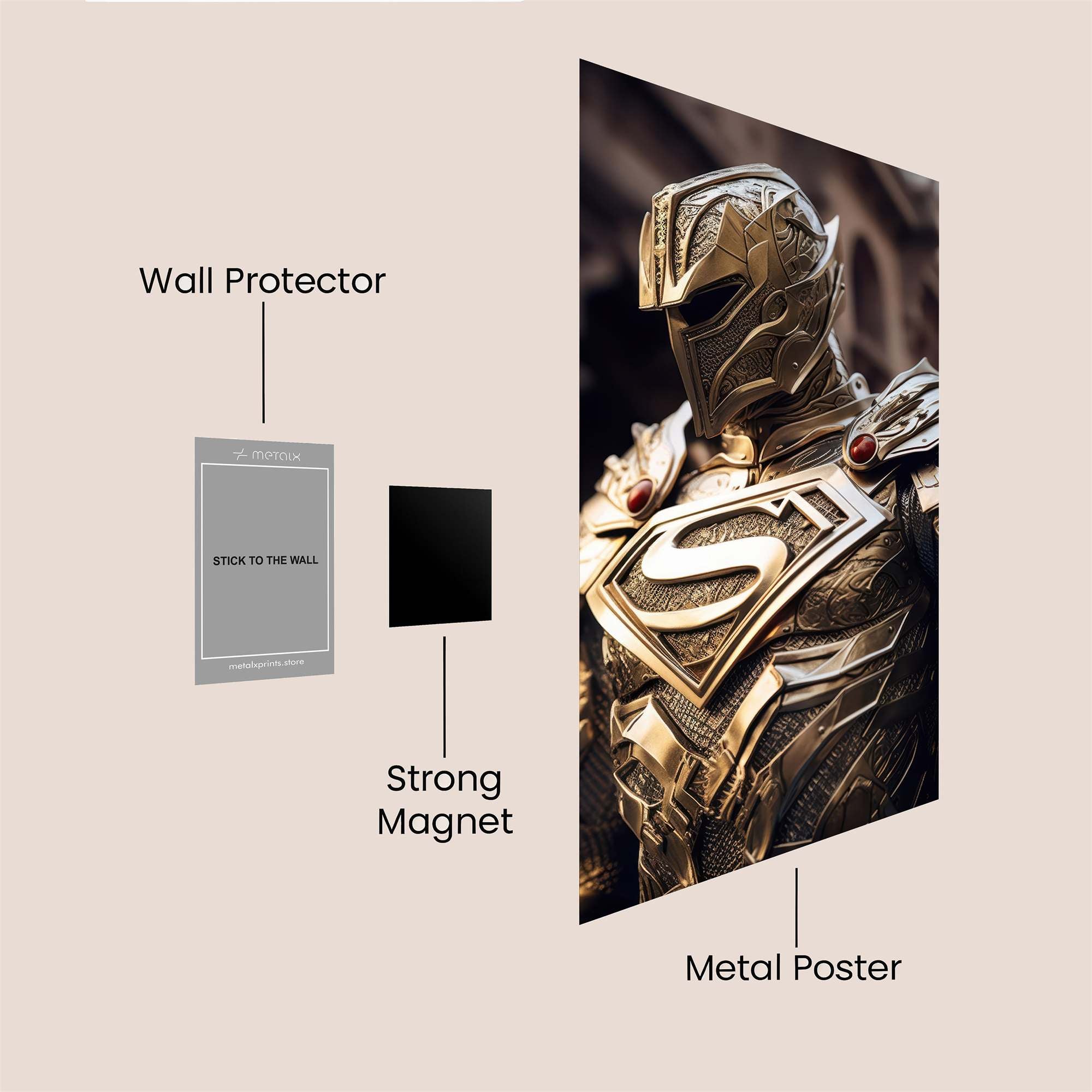 Superman Majestic Safe Wall Magnetic / M